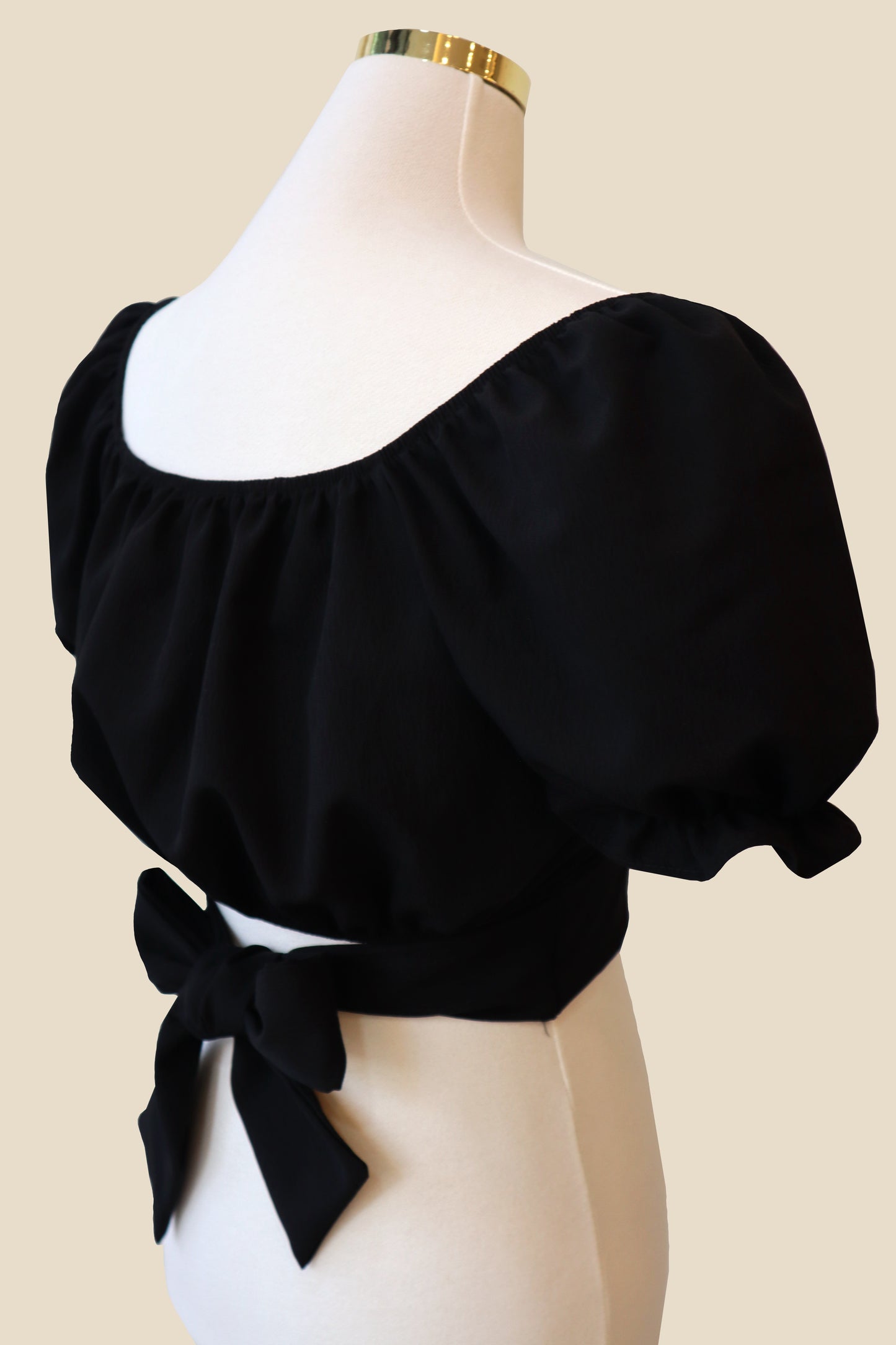 Puff Back Ribbon Blouse