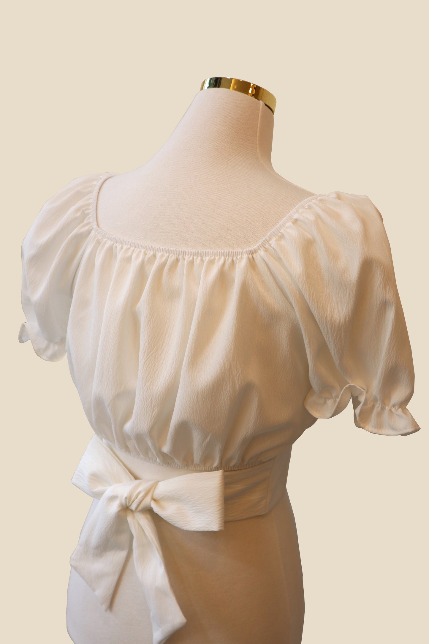 Puff Back Ribbon Blouse