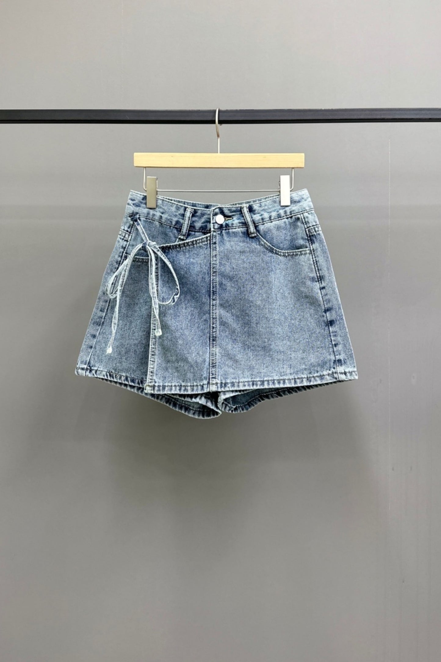 Denim Wrap Skort