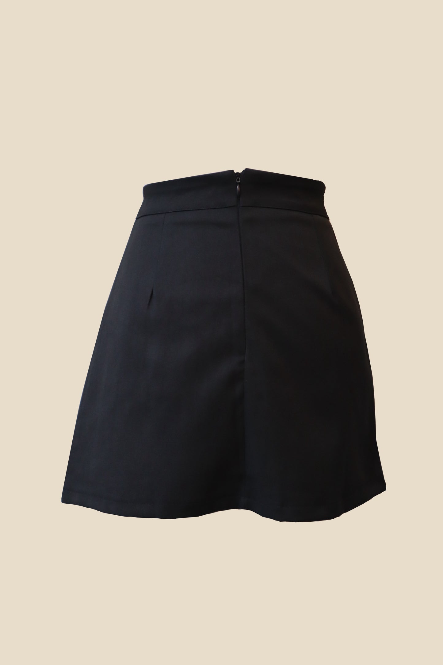 Hidden Wrap Pleated Skirt