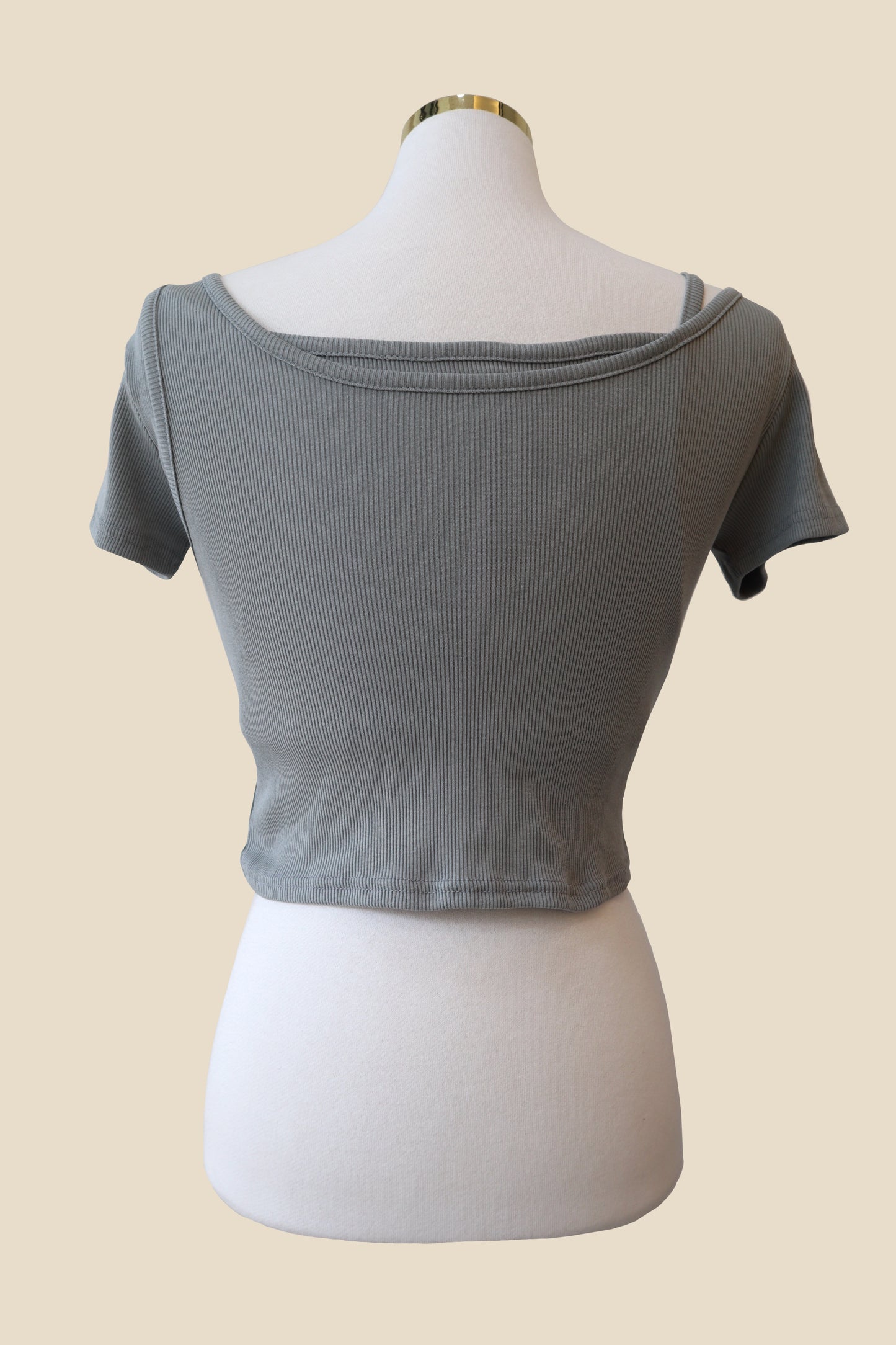 Ribbed Tank Layered Short Sleeve Set