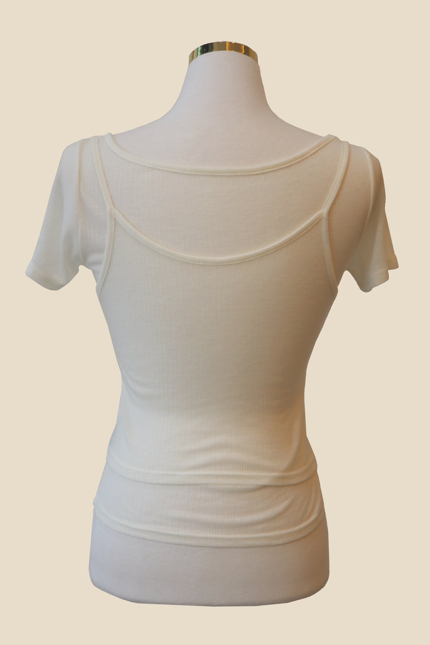 Tencel Double Layered Tank Top Shirt Set