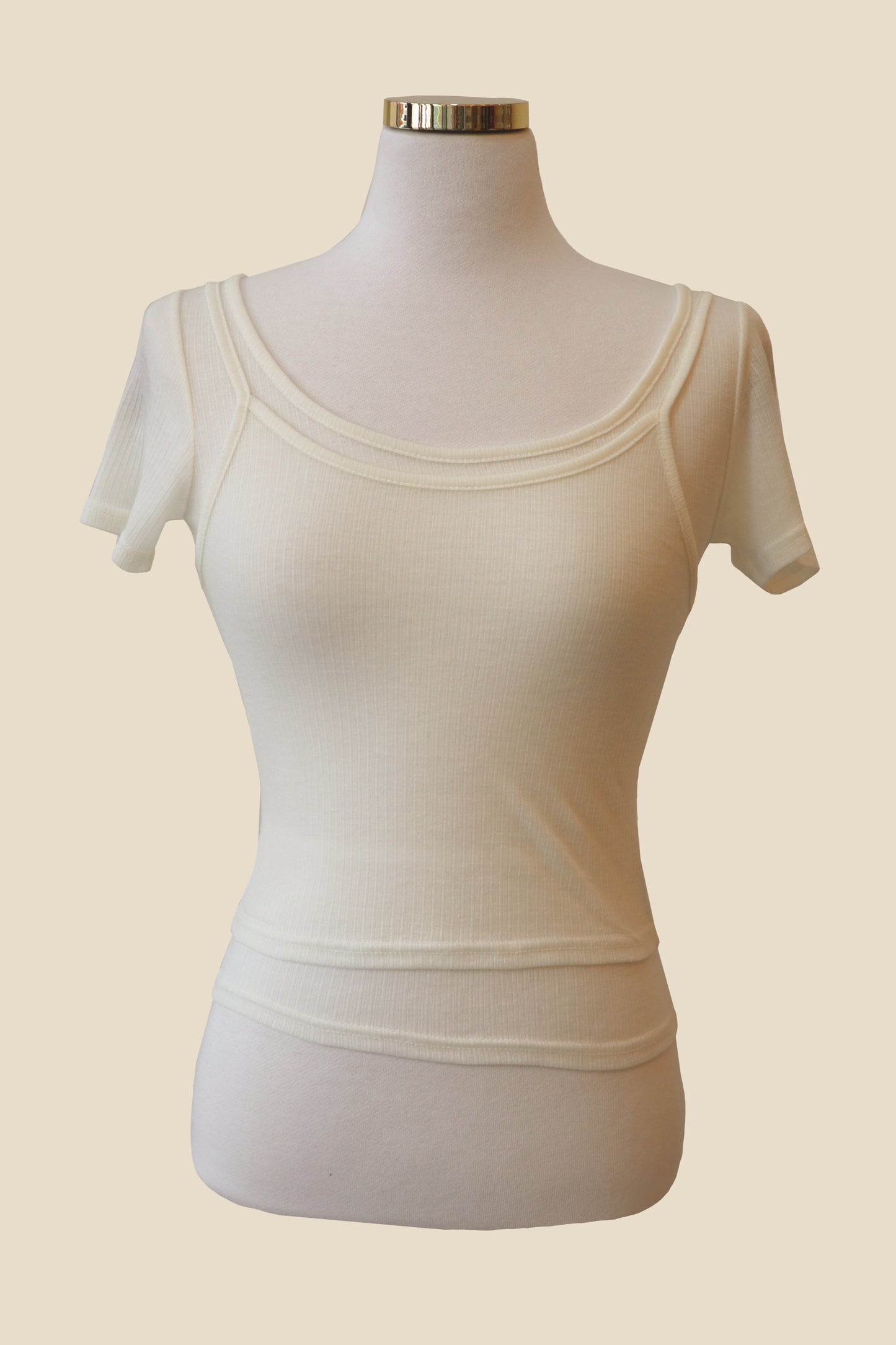 Tencel Double Layered Tank Top Shirt Set
