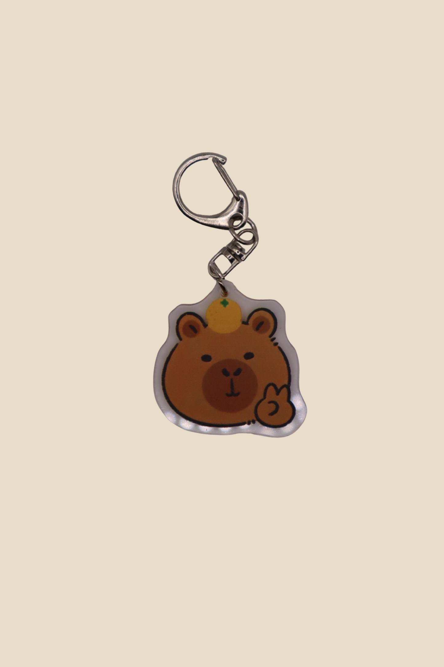 Capybara Jeju Orange Keychain