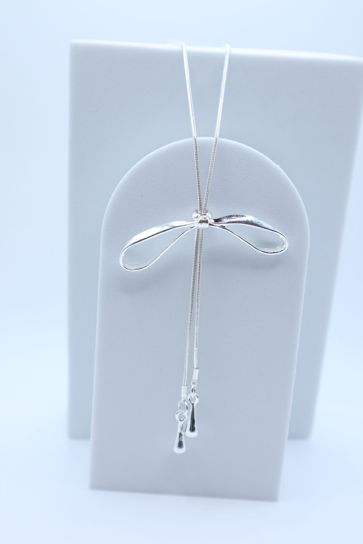Silverbow Lariat Necklace