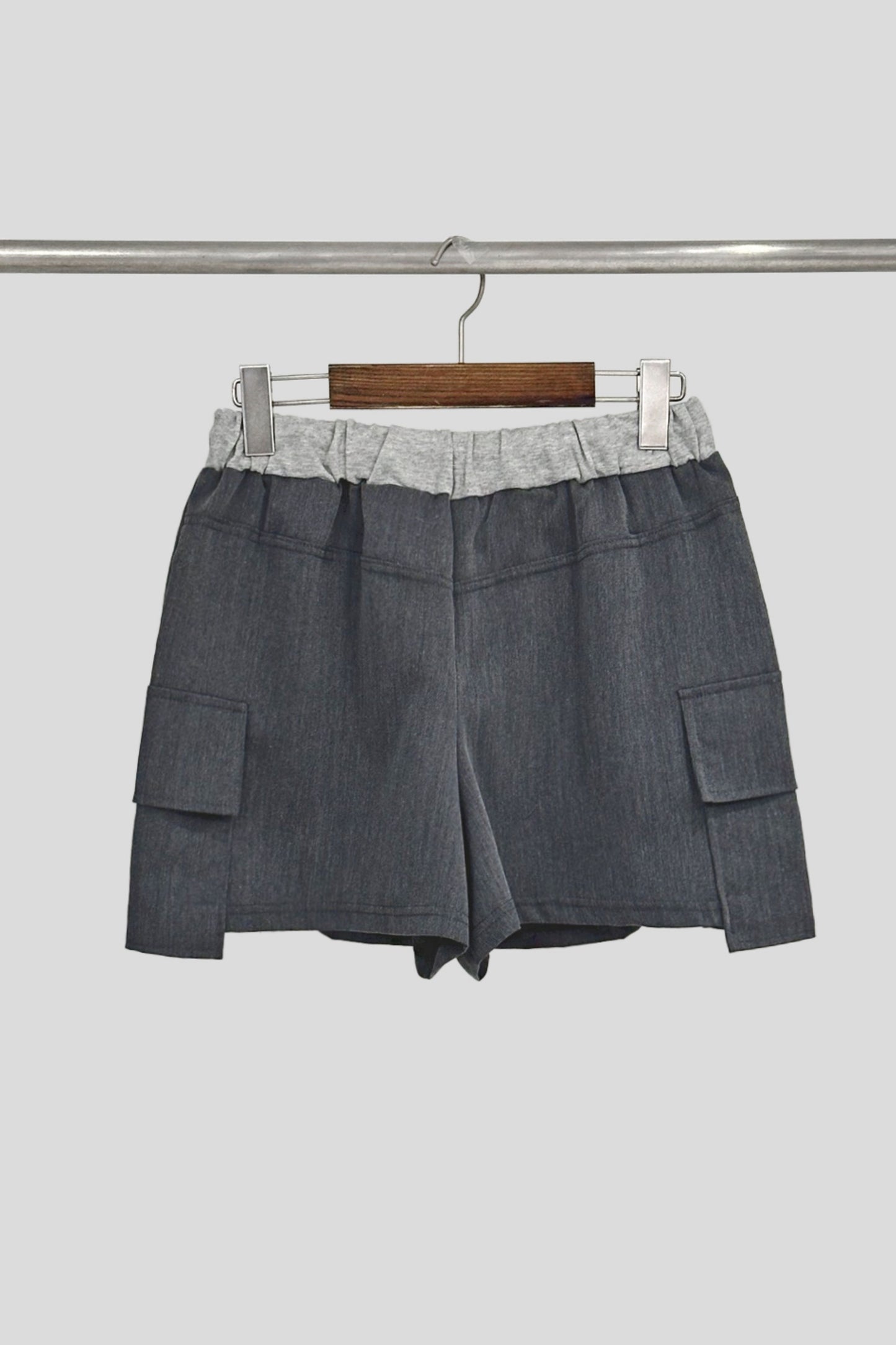Two-Toned Hooded Blazer Skort Set