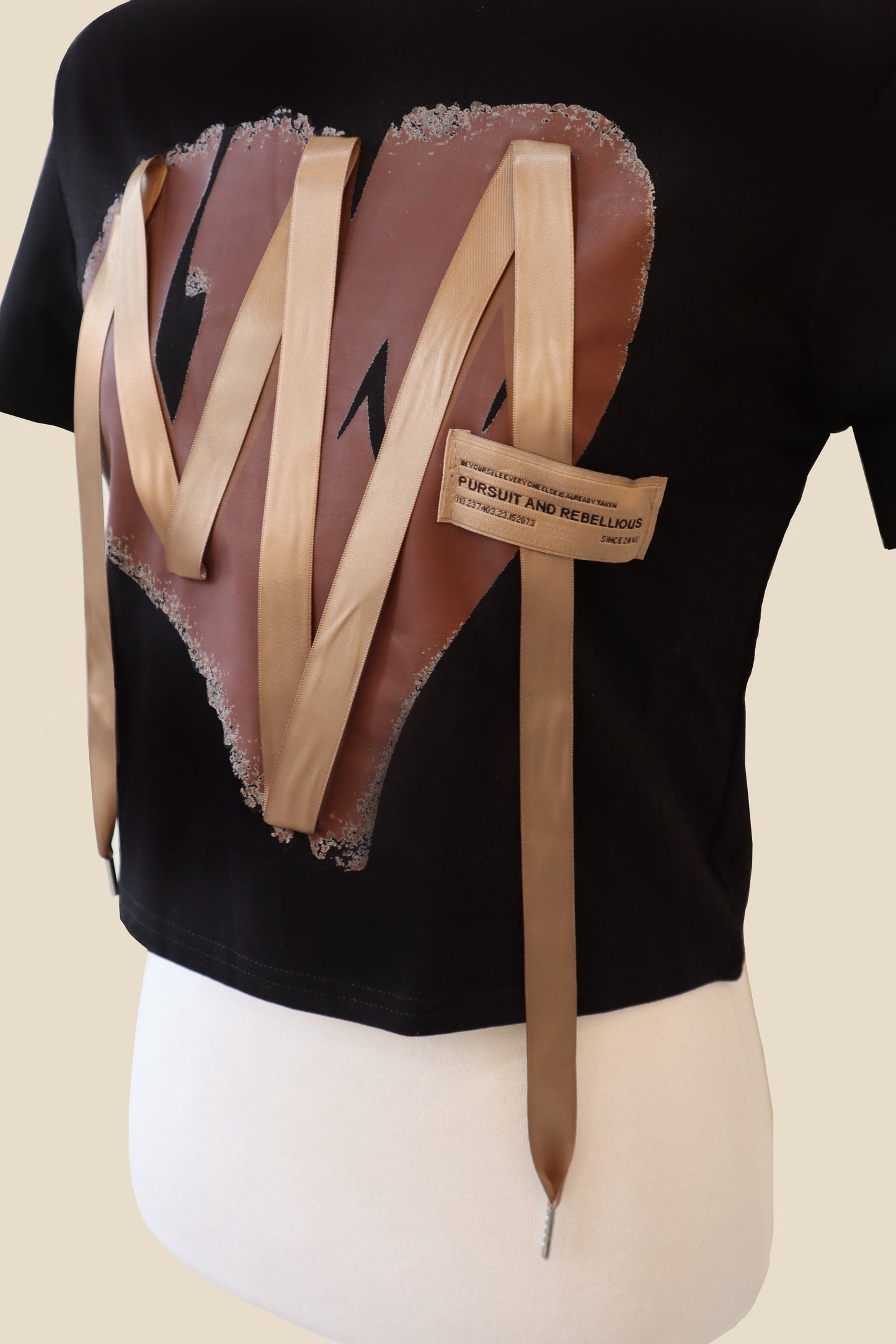 Heart String Cropped Shirt