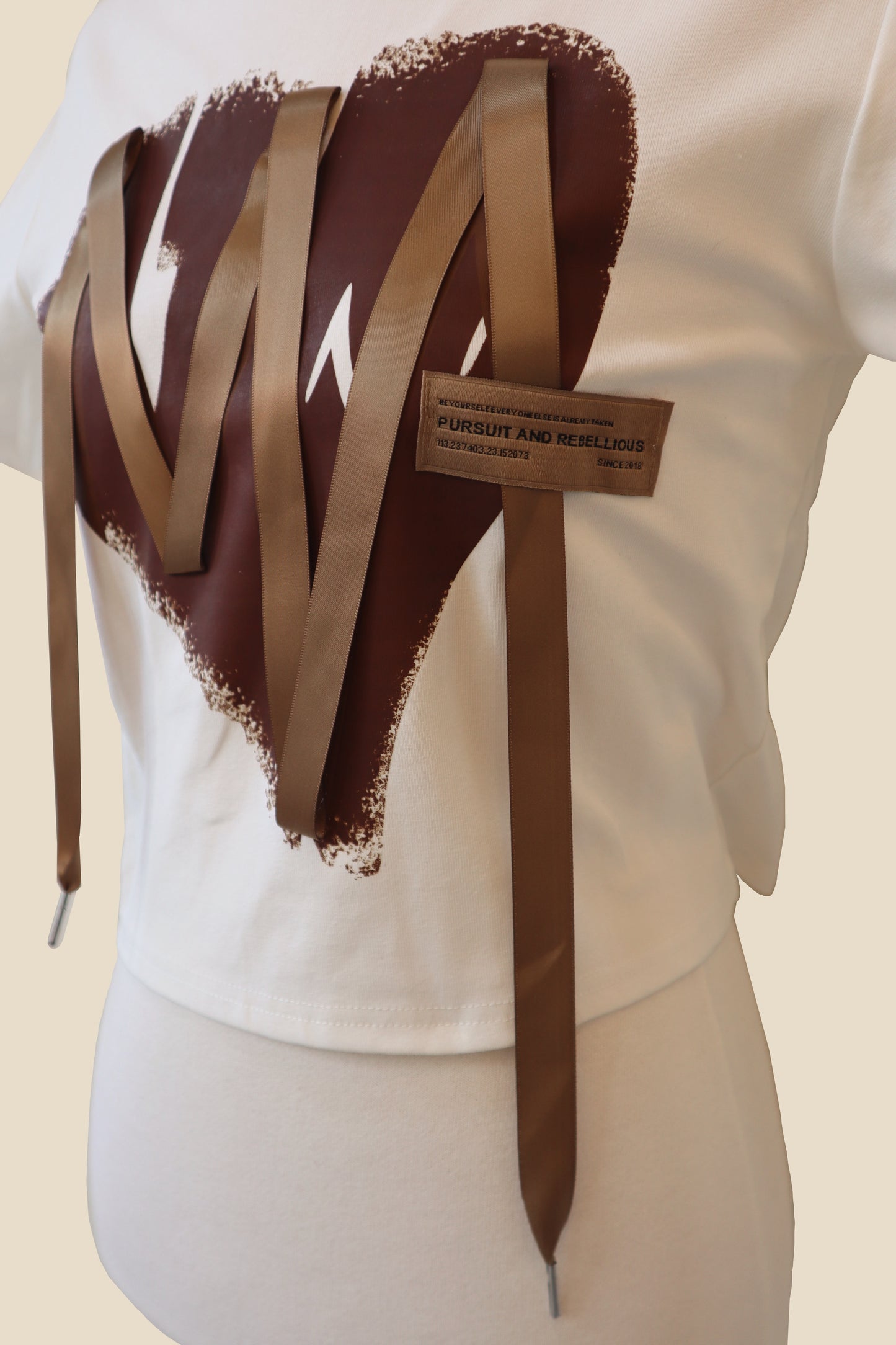 Heart String Cropped Shirt
