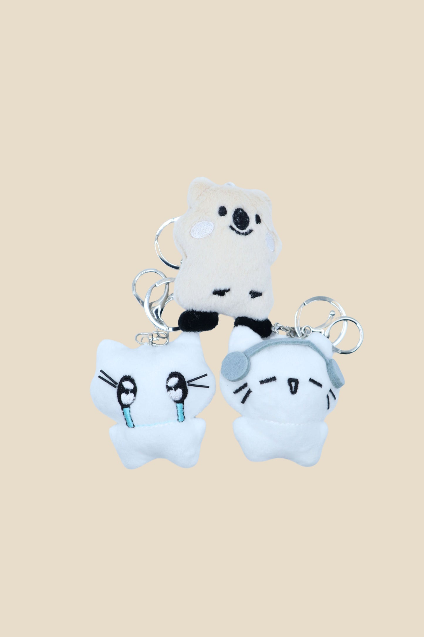 DJ Meow Meow Plush Keychain