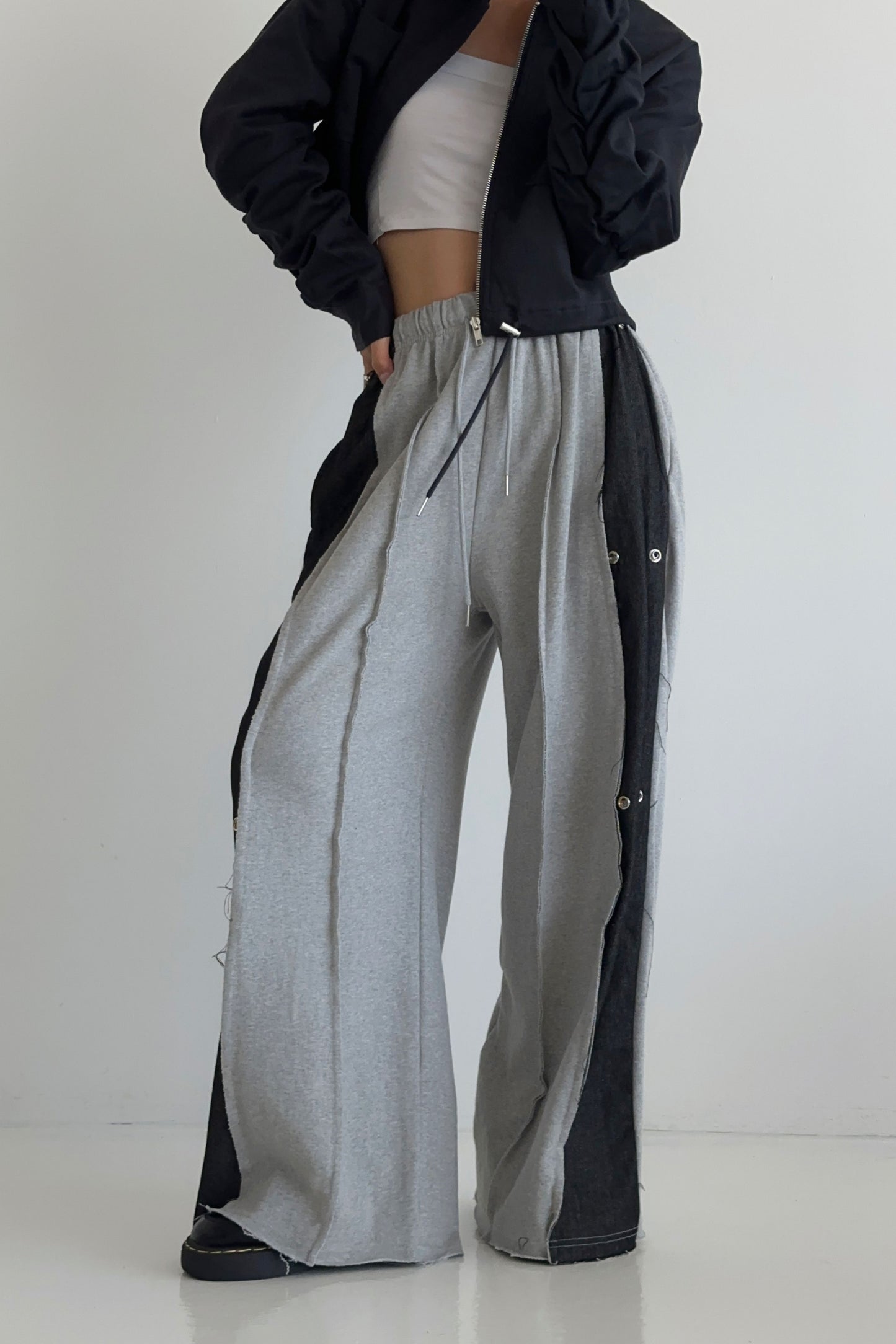 Dual Denim Jogger Pants