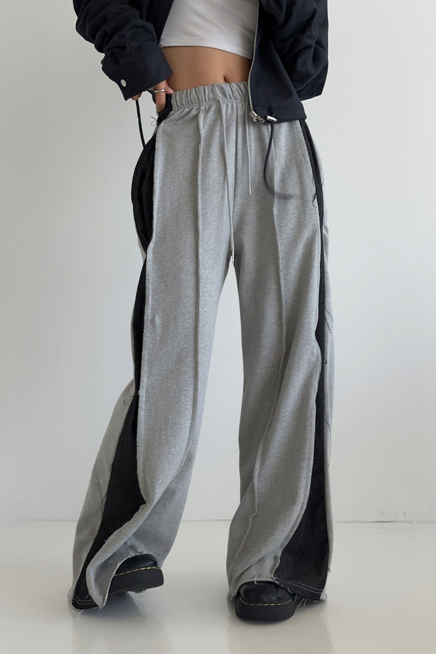 Dual Denim Jogger Pants