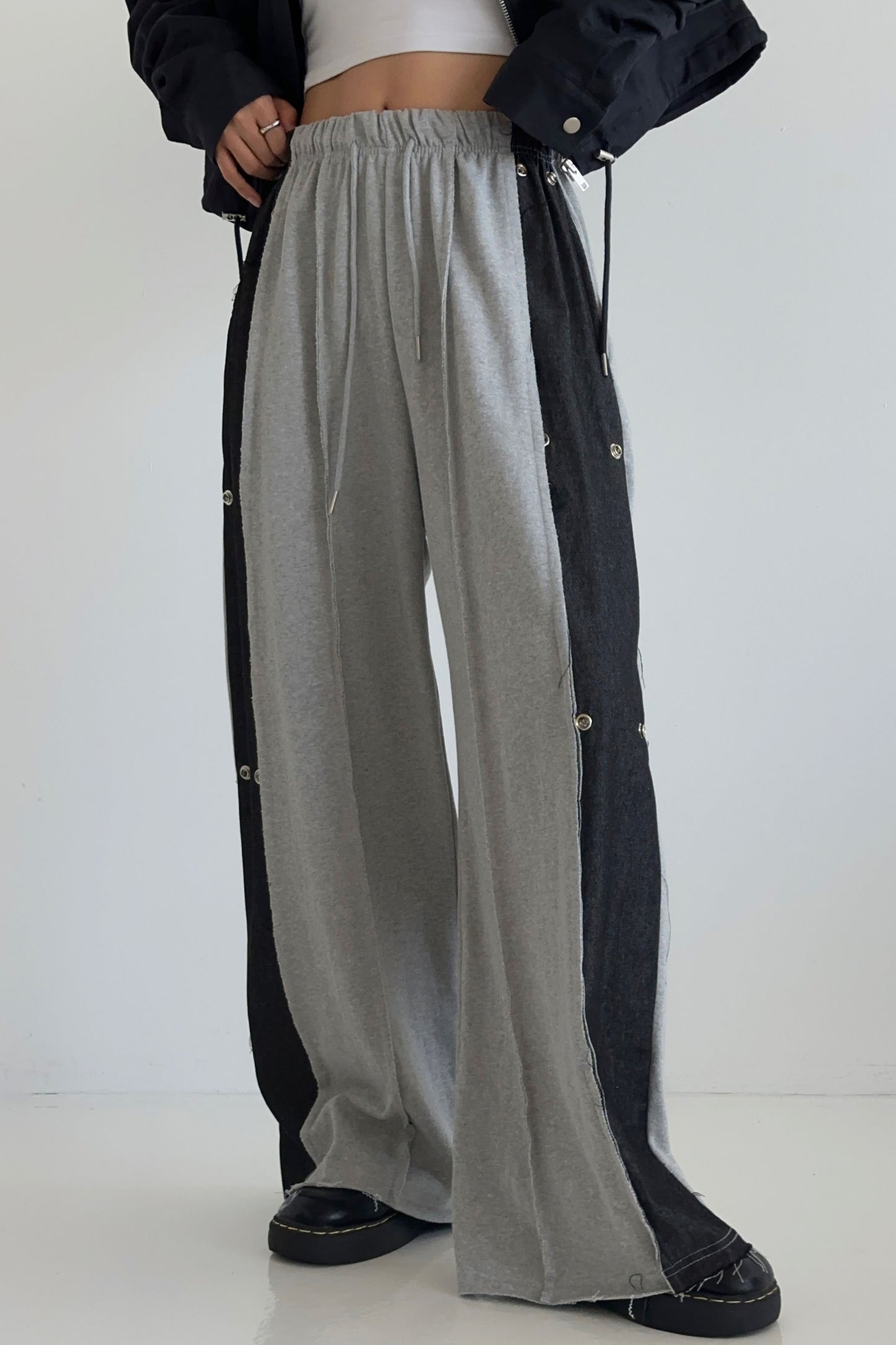 Dual Denim Jogger Pants