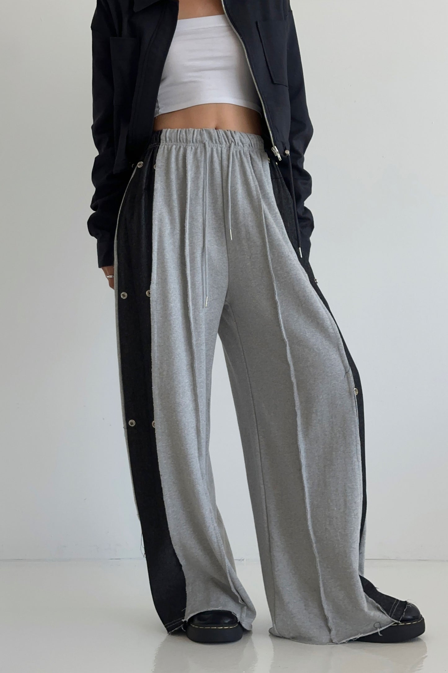 Dual Denim Jogger Pants