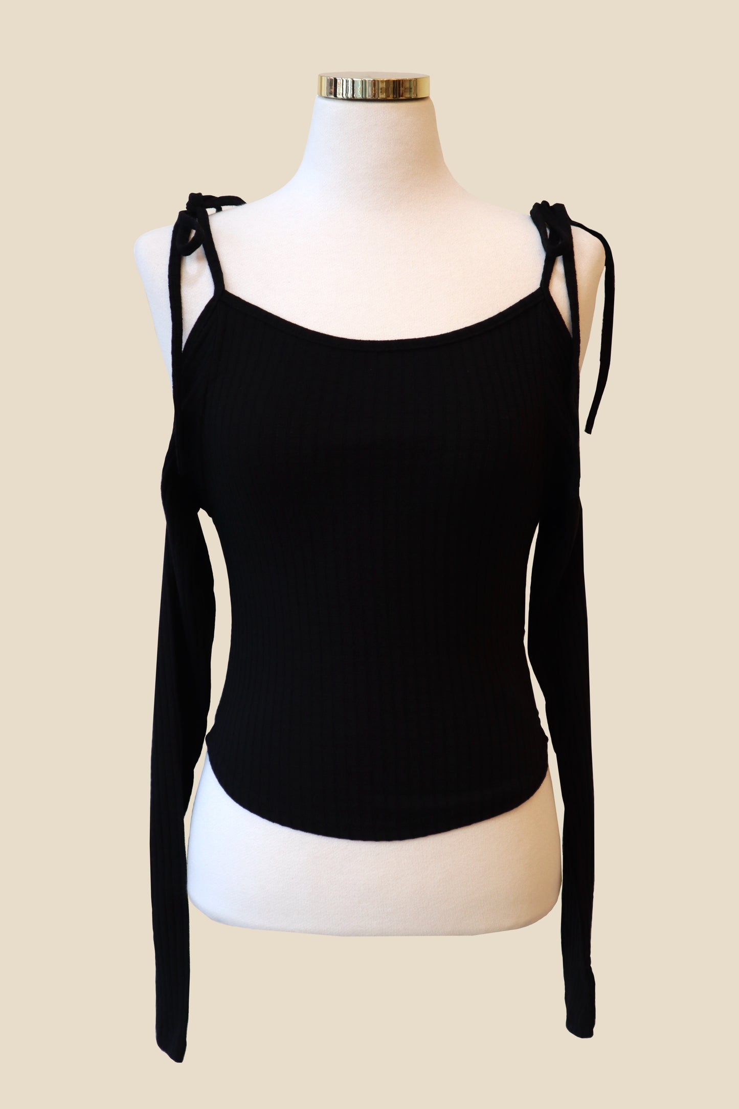 Tie-Up Shoulder Long Sleeve