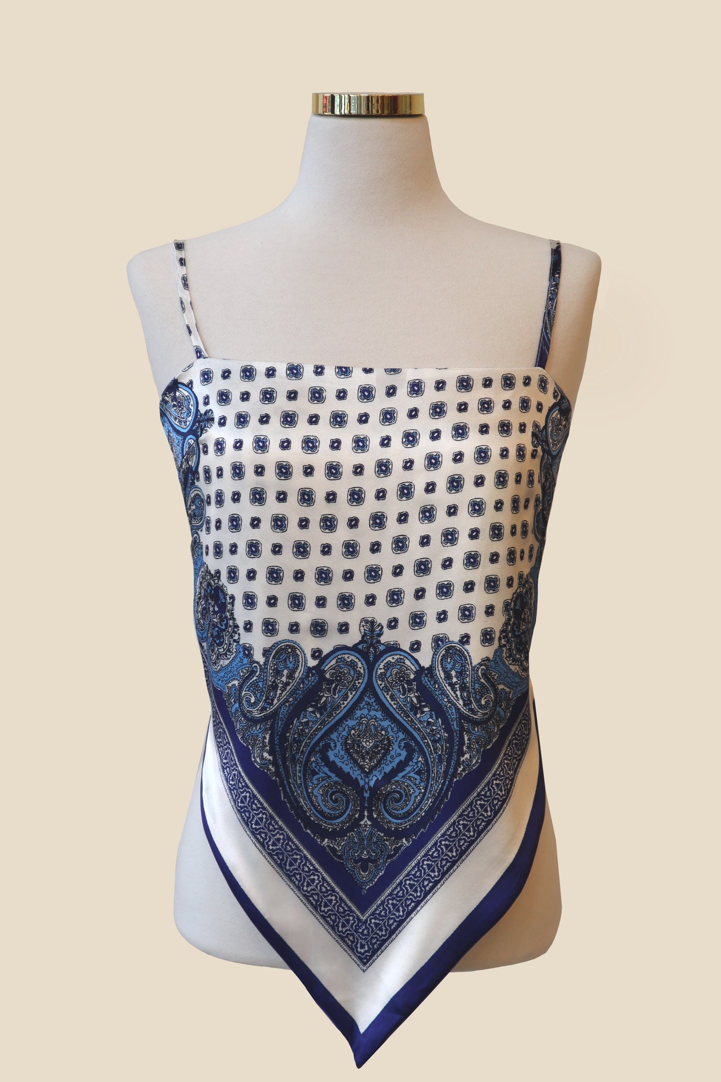 Paisley Silk Bandana Top