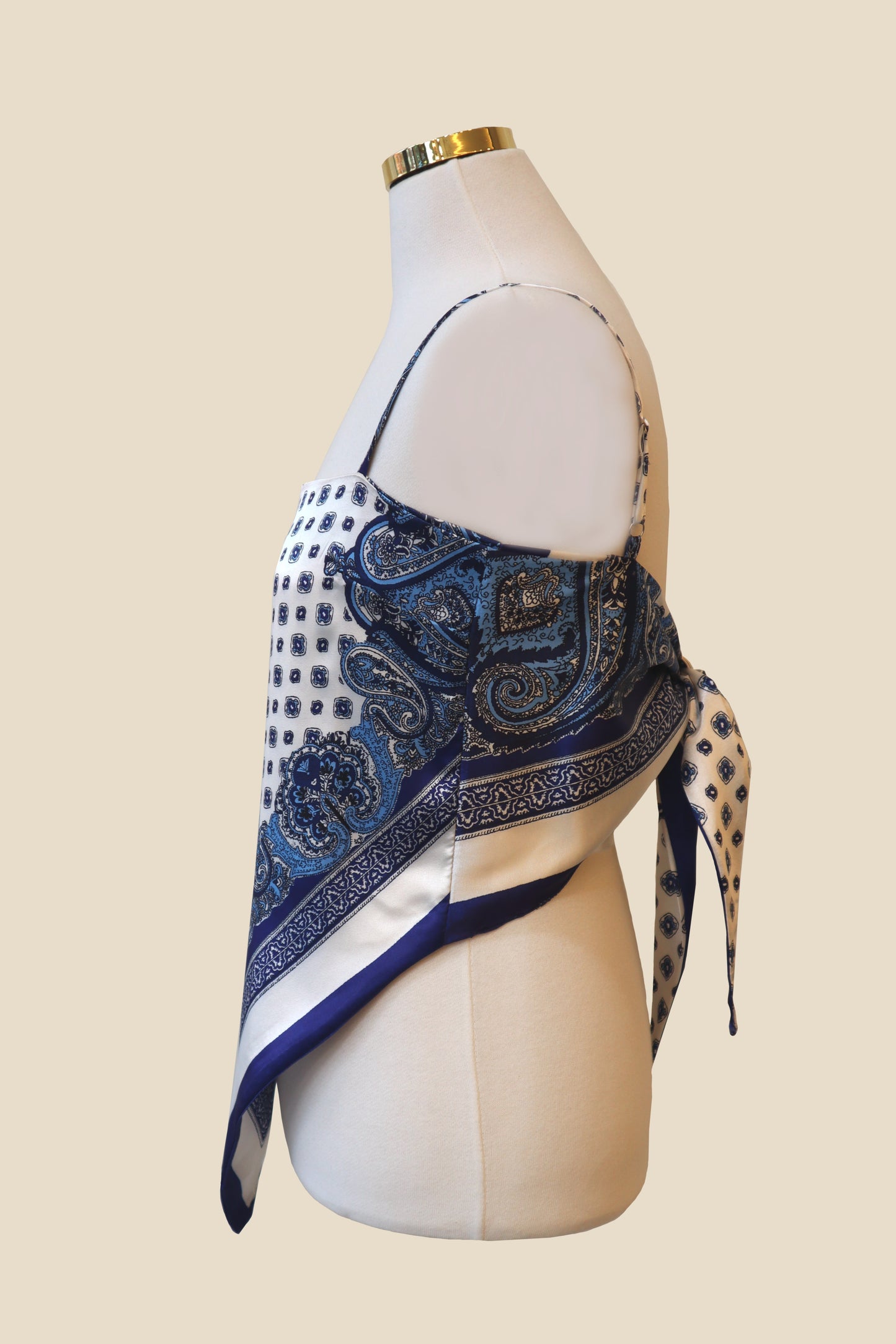 Paisley Silk Bandana Top