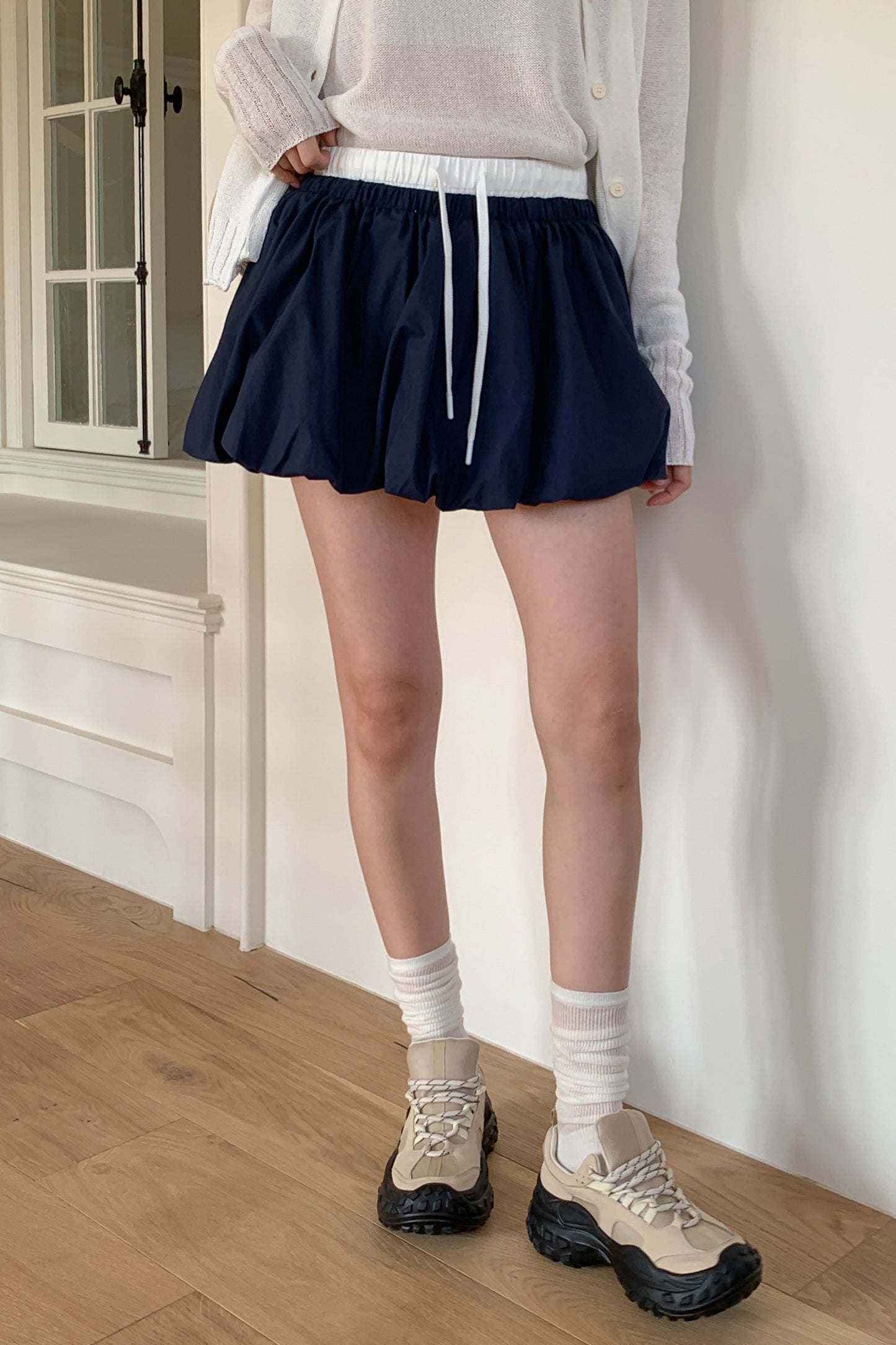 Double Waistband Bubble Skirt