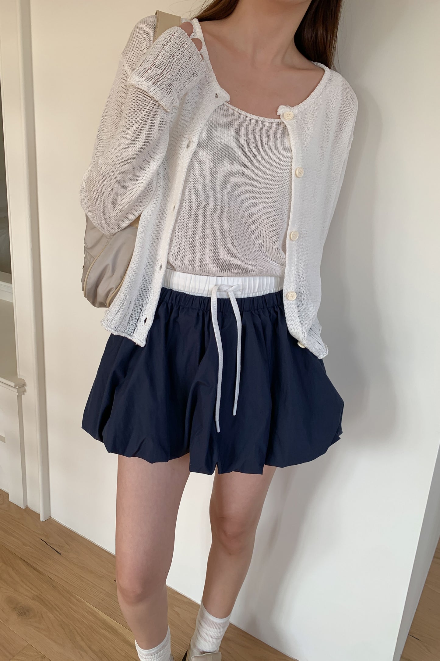 Double Waistband Bubble Skirt