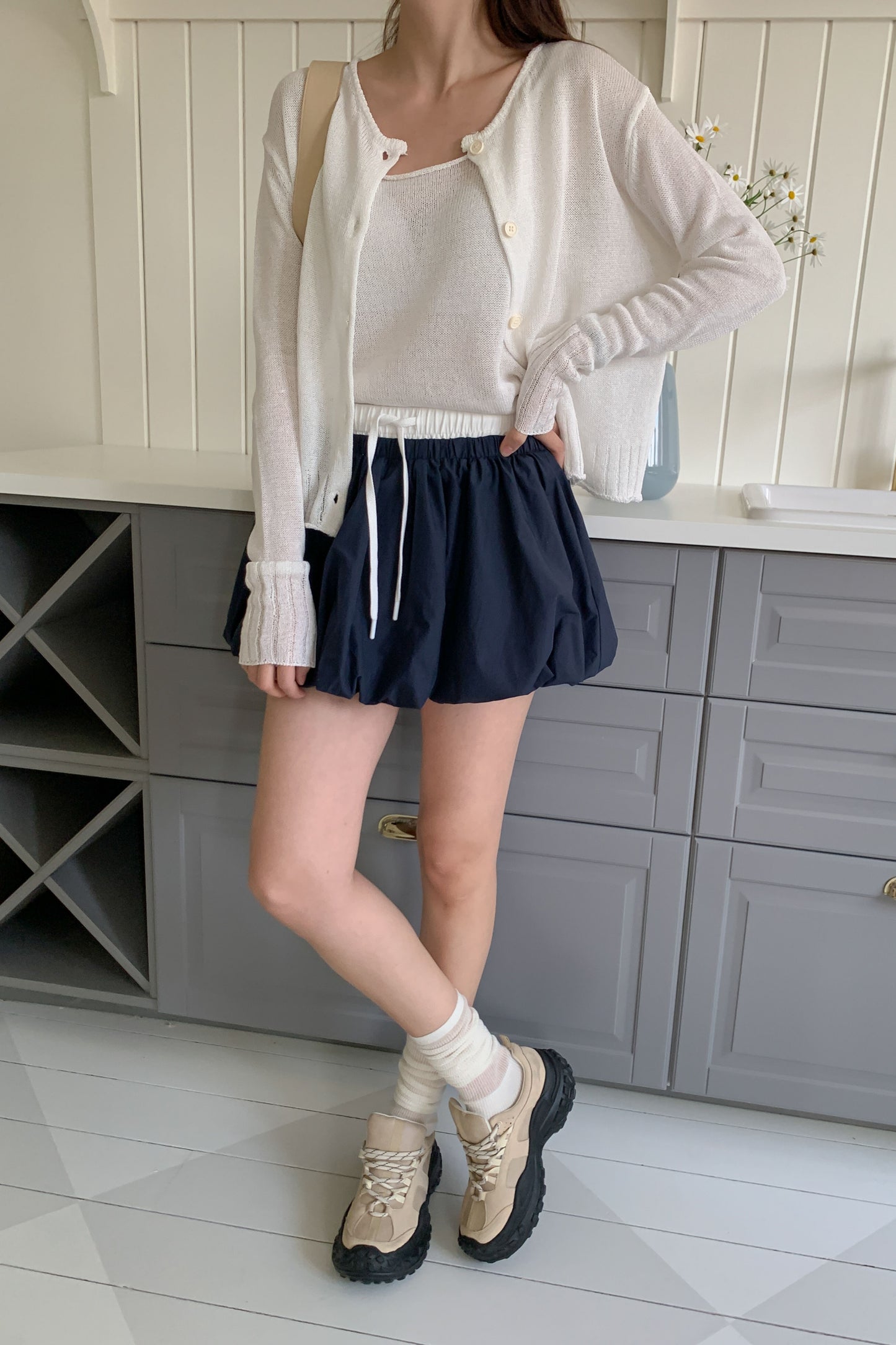 Double Waistband Bubble Skirt