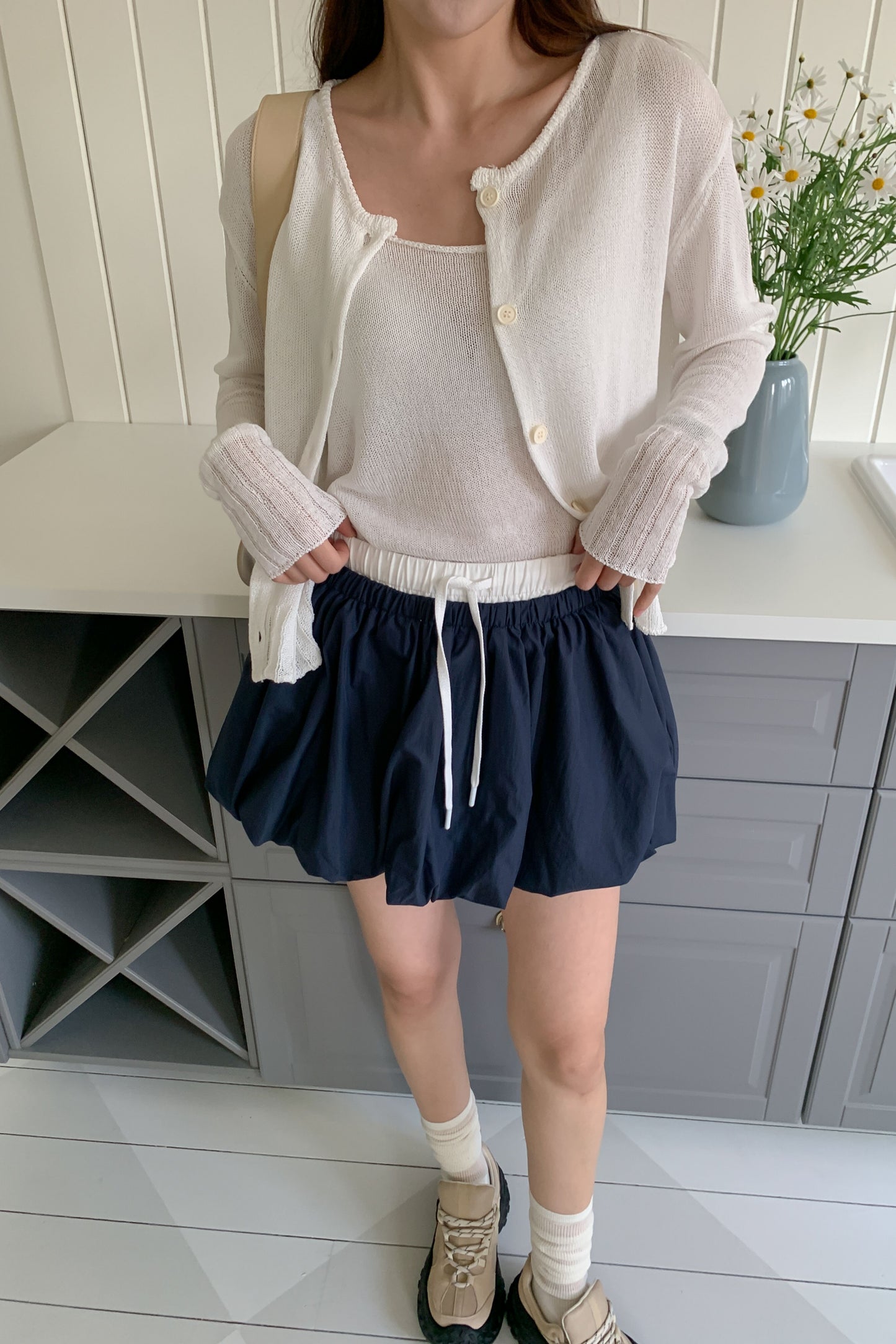 Double Waistband Bubble Skirt