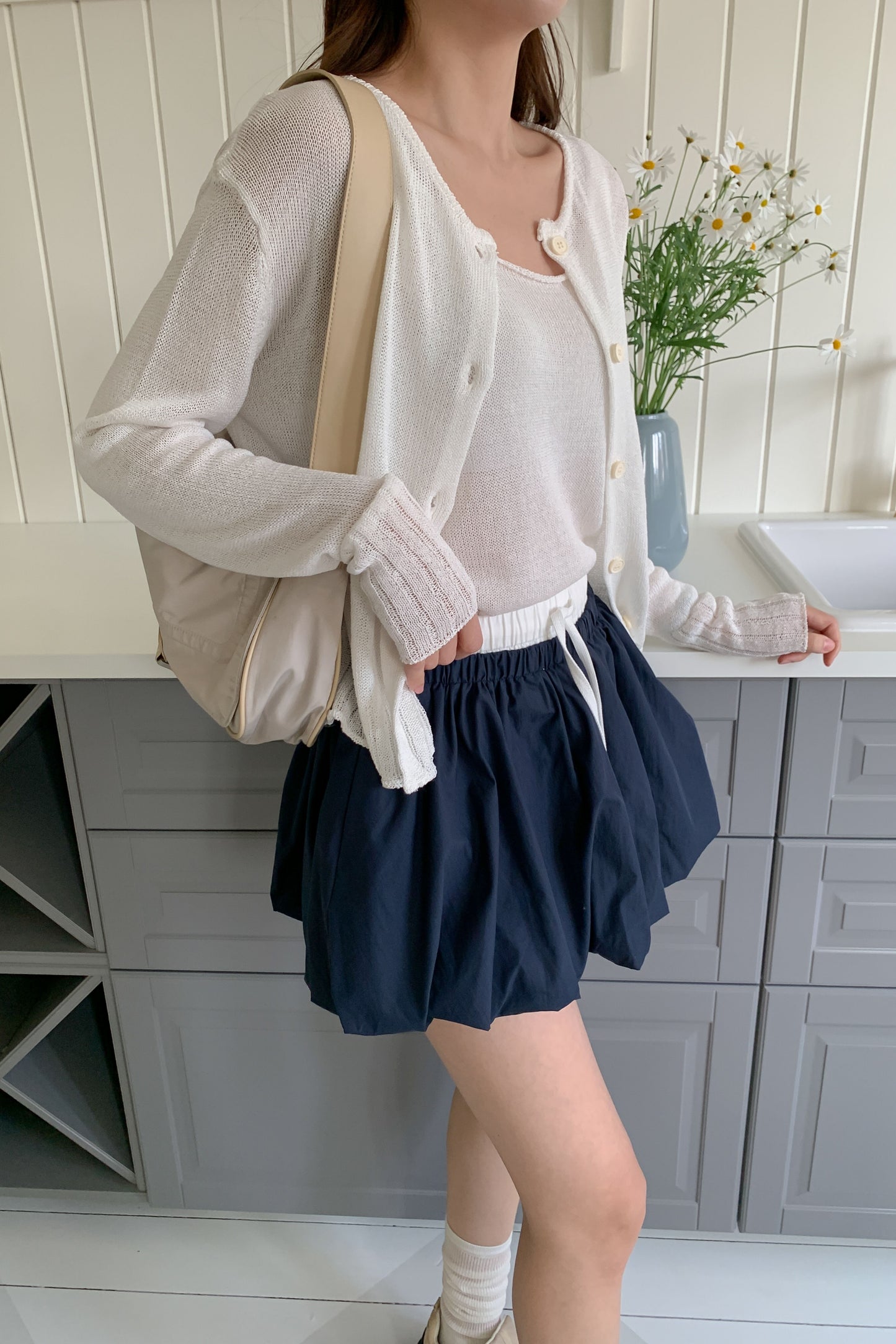 Double Waistband Bubble Skirt