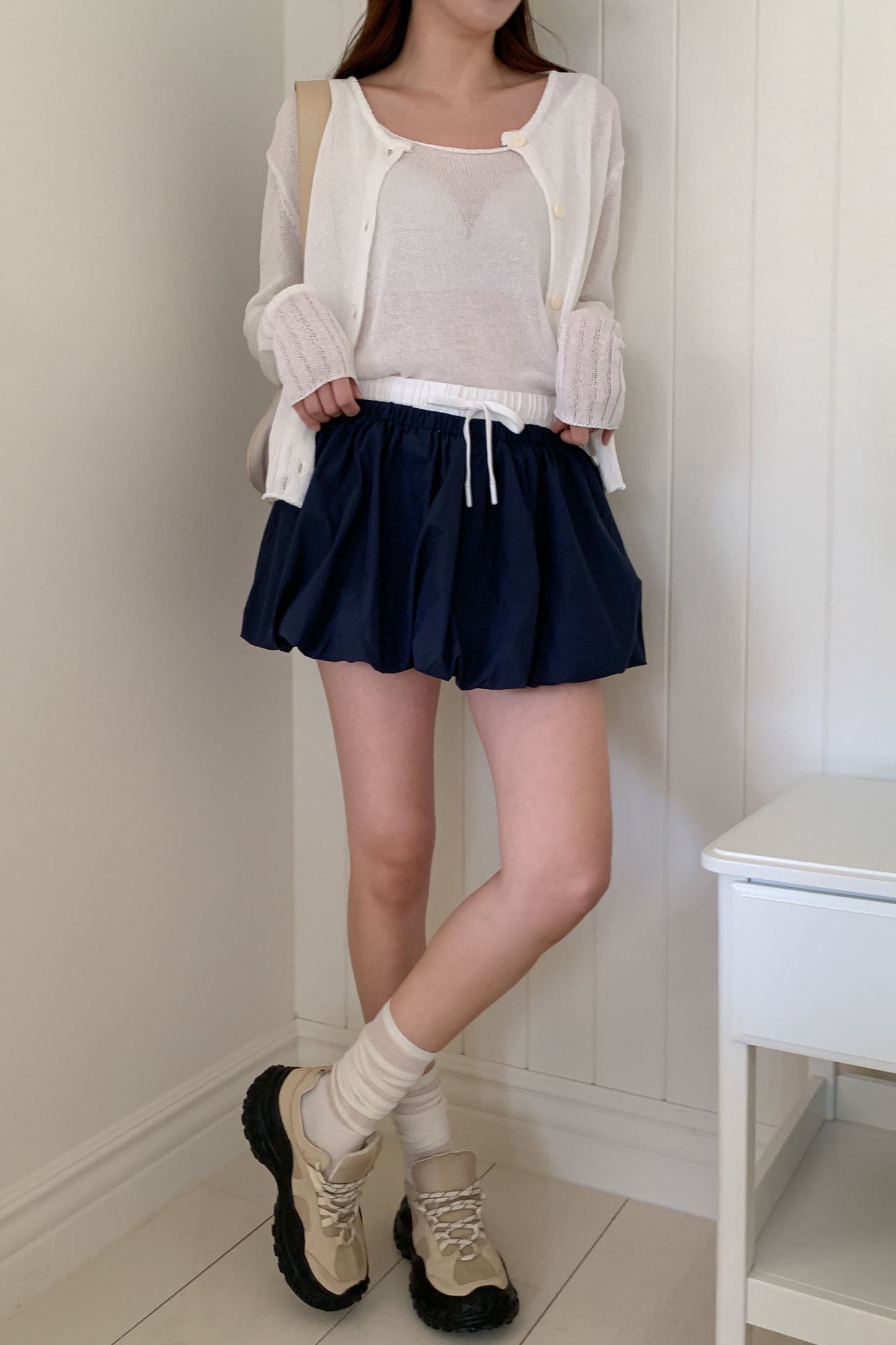 Double Waistband Bubble Skirt