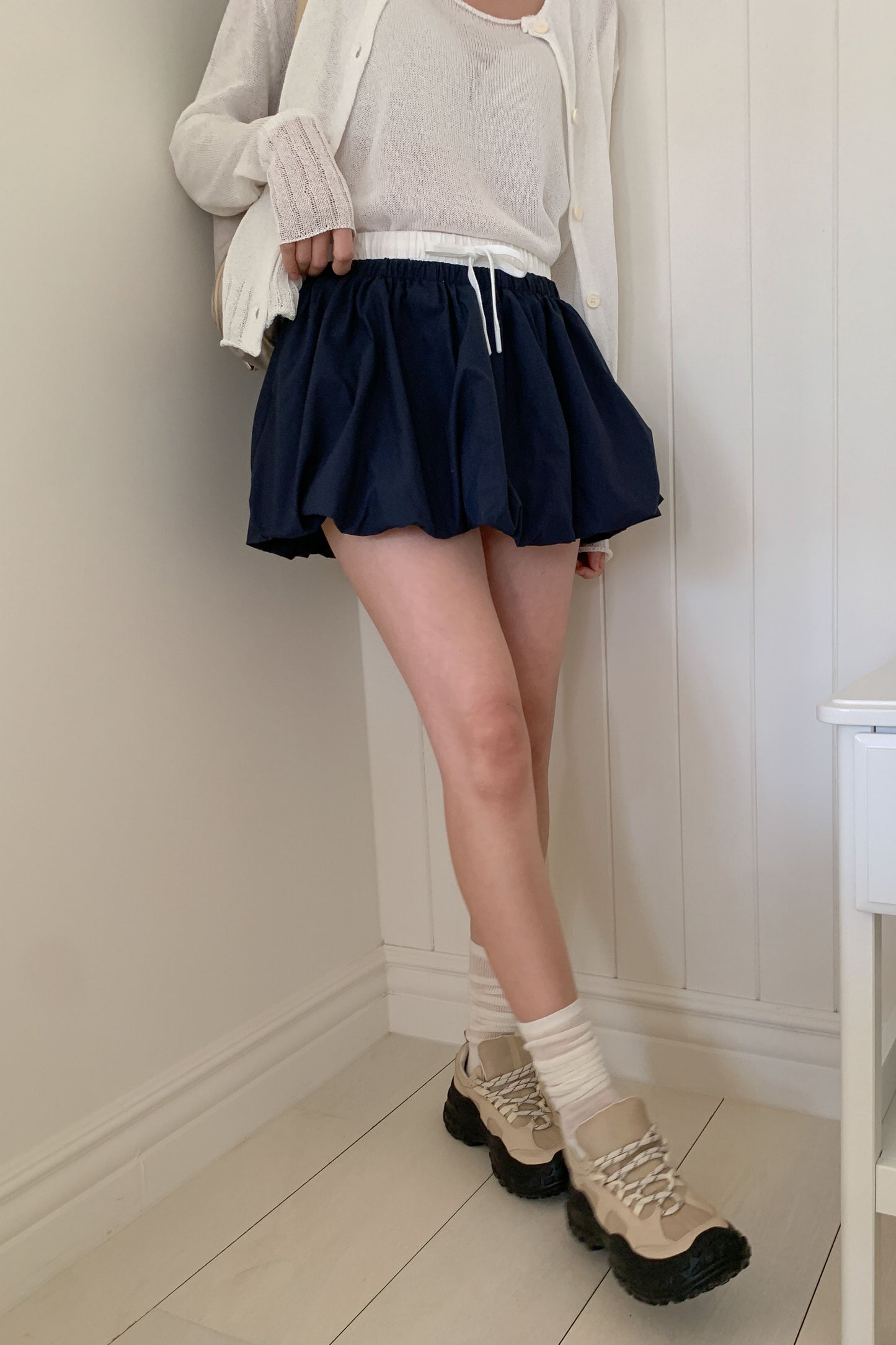 Double Waistband Bubble Skirt