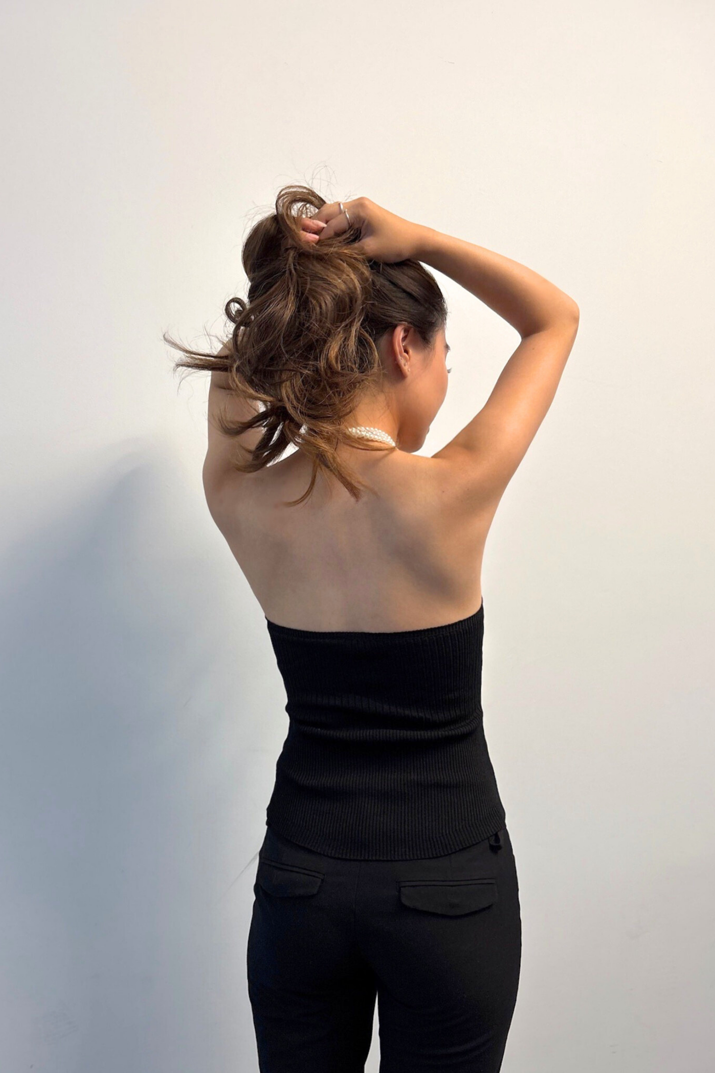 Pearl-Neck Sleeveless Top