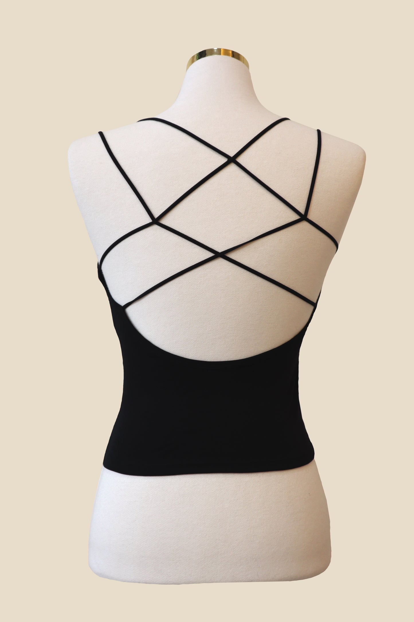 Webbed-Back Capped Tank Top