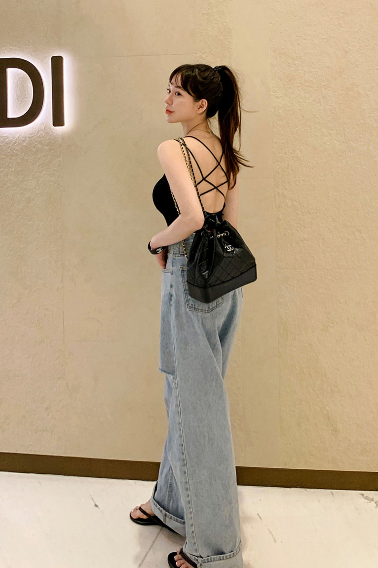 Webbed-Back Capped Tank Top