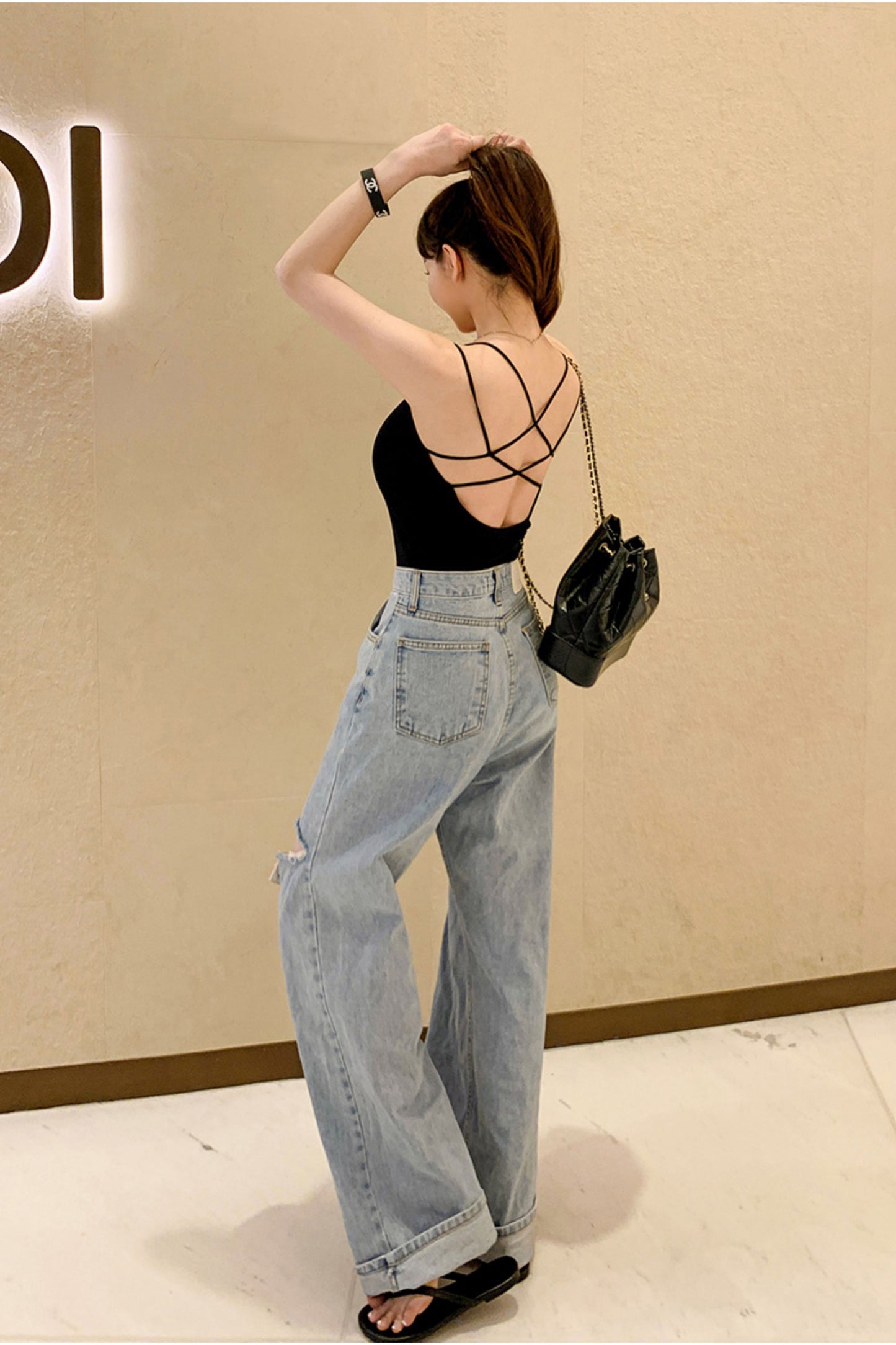 Webbed-Back Capped Tank Top