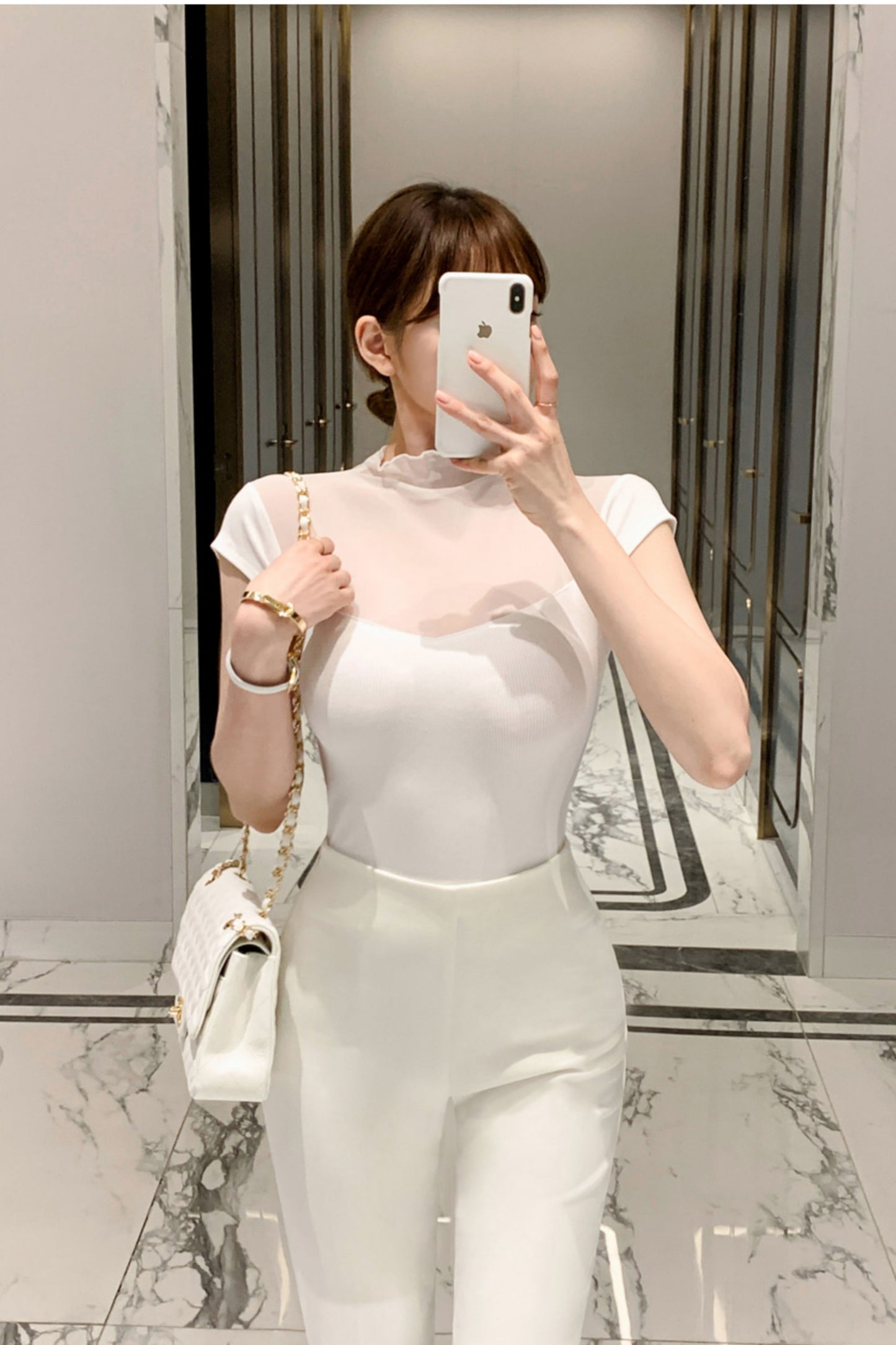 Debussy See-Through Short Sleeve
