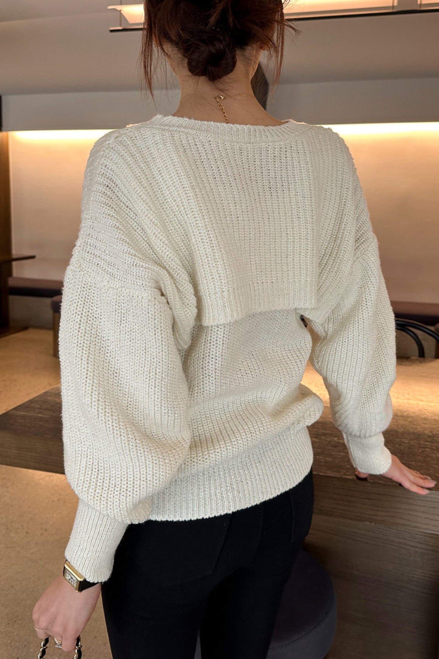 Double Bolero Vest Knit Set
