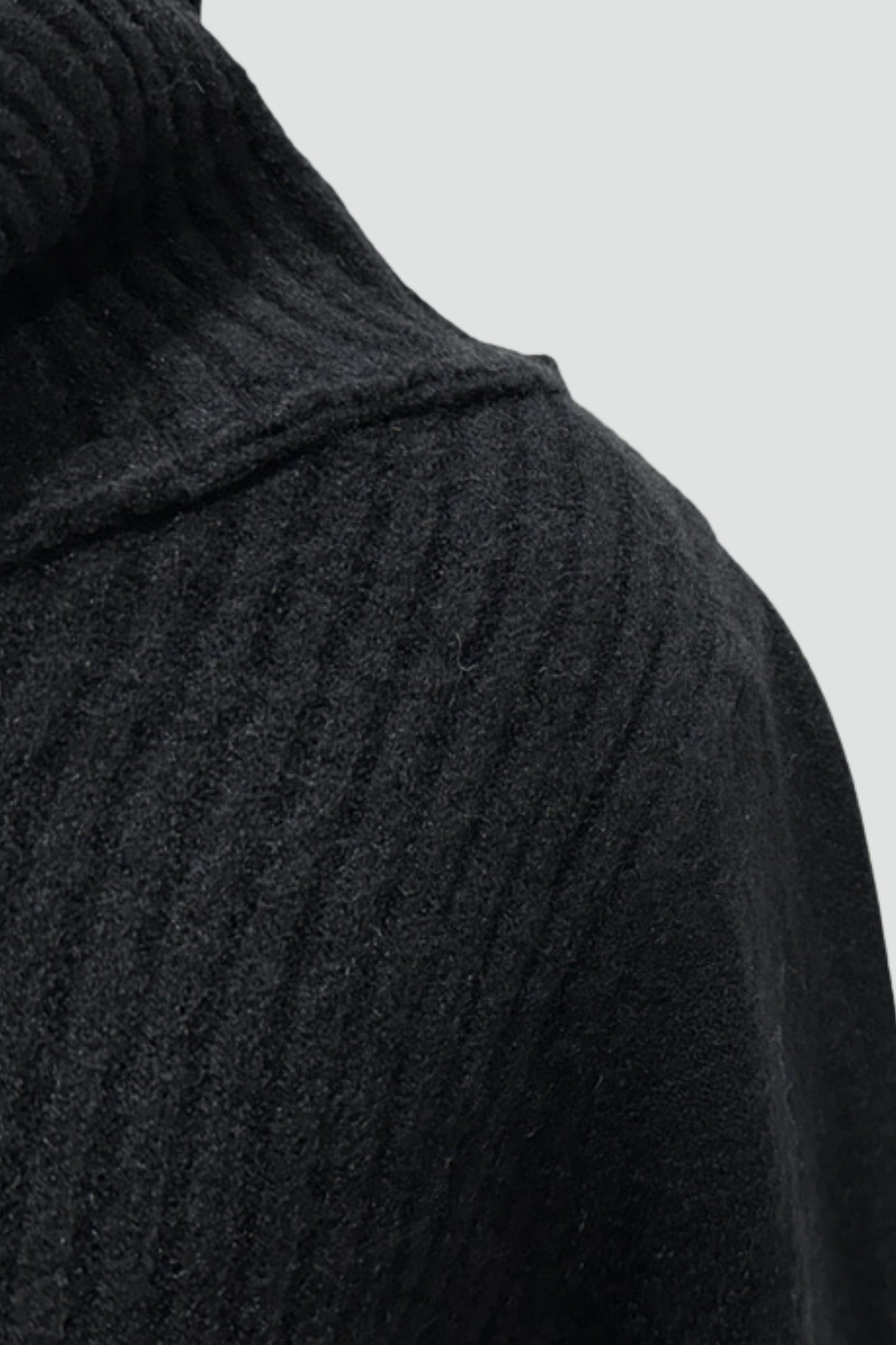 Collar Accent Button Knit Scarf Set