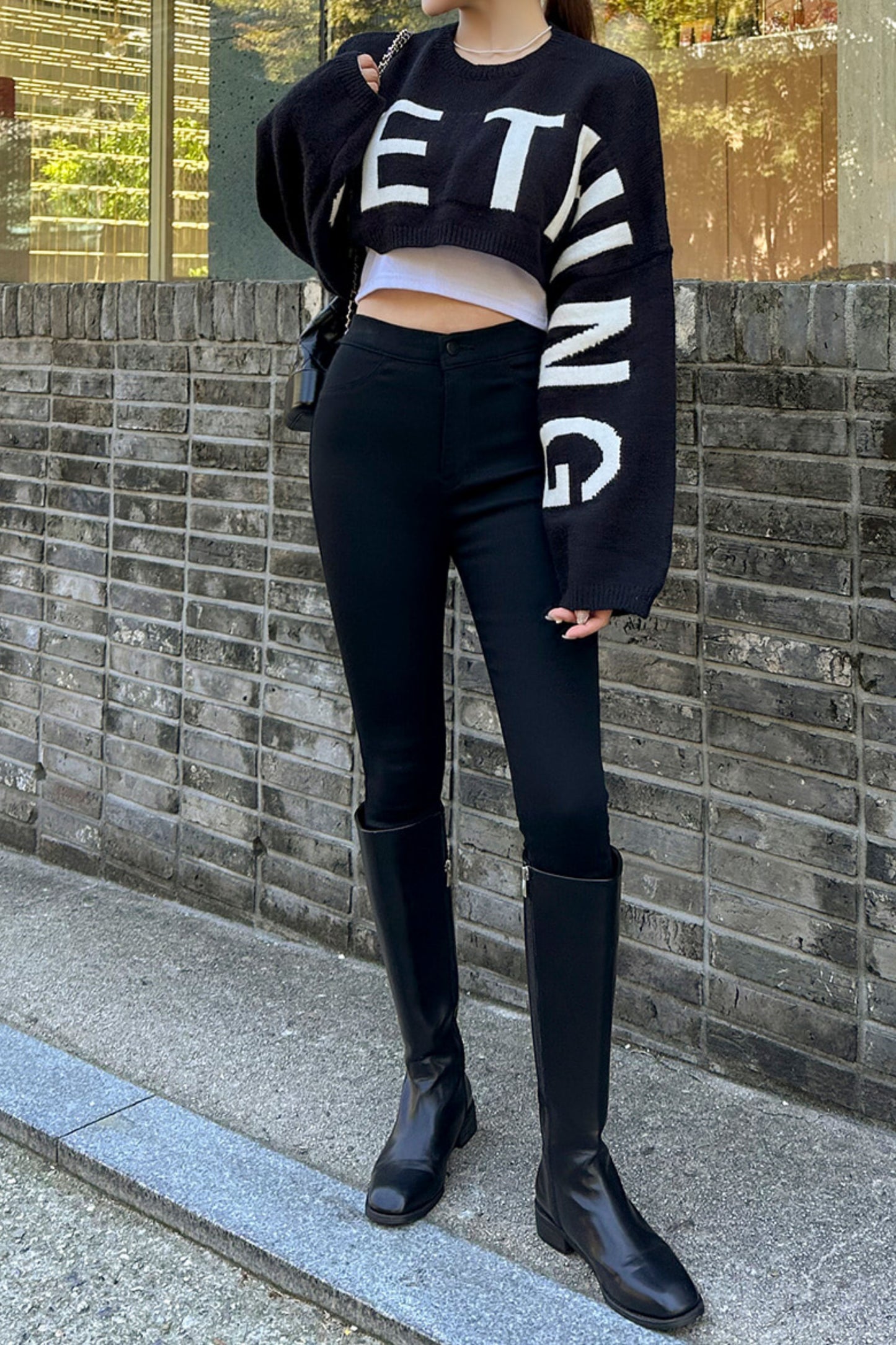 Something Cropped Knit Top