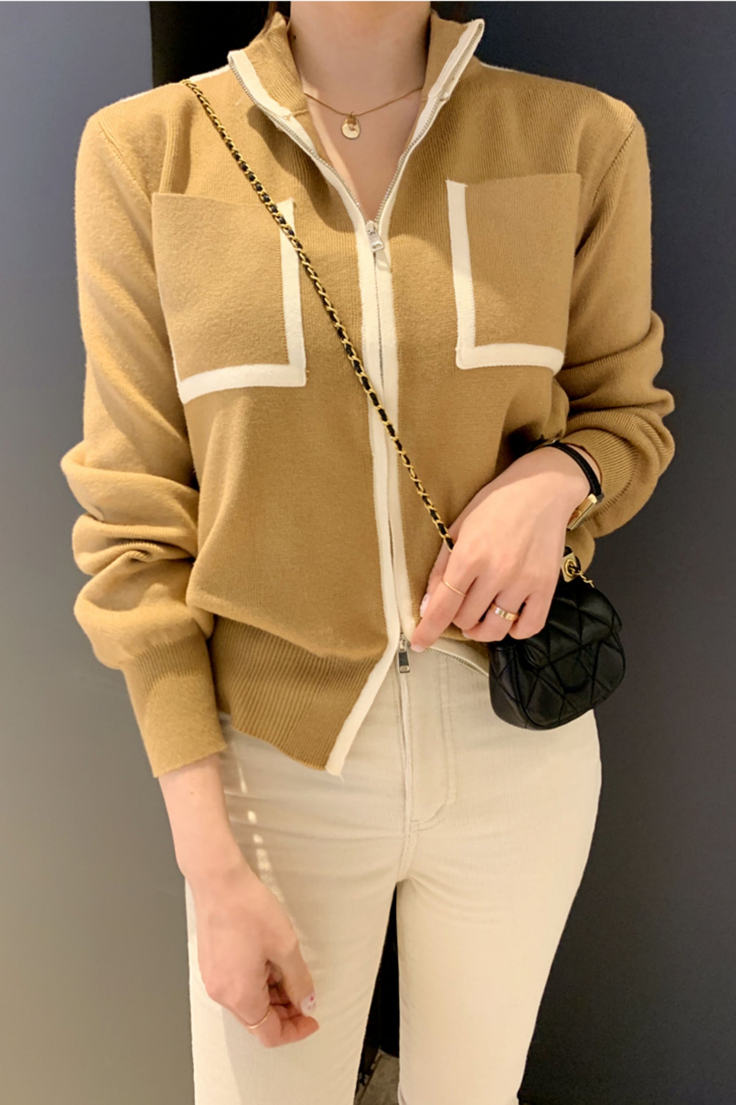 City Line Zip Knit