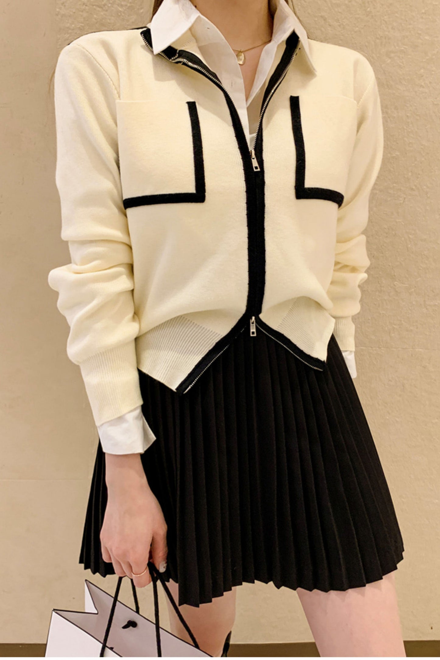City Line Zip Knit