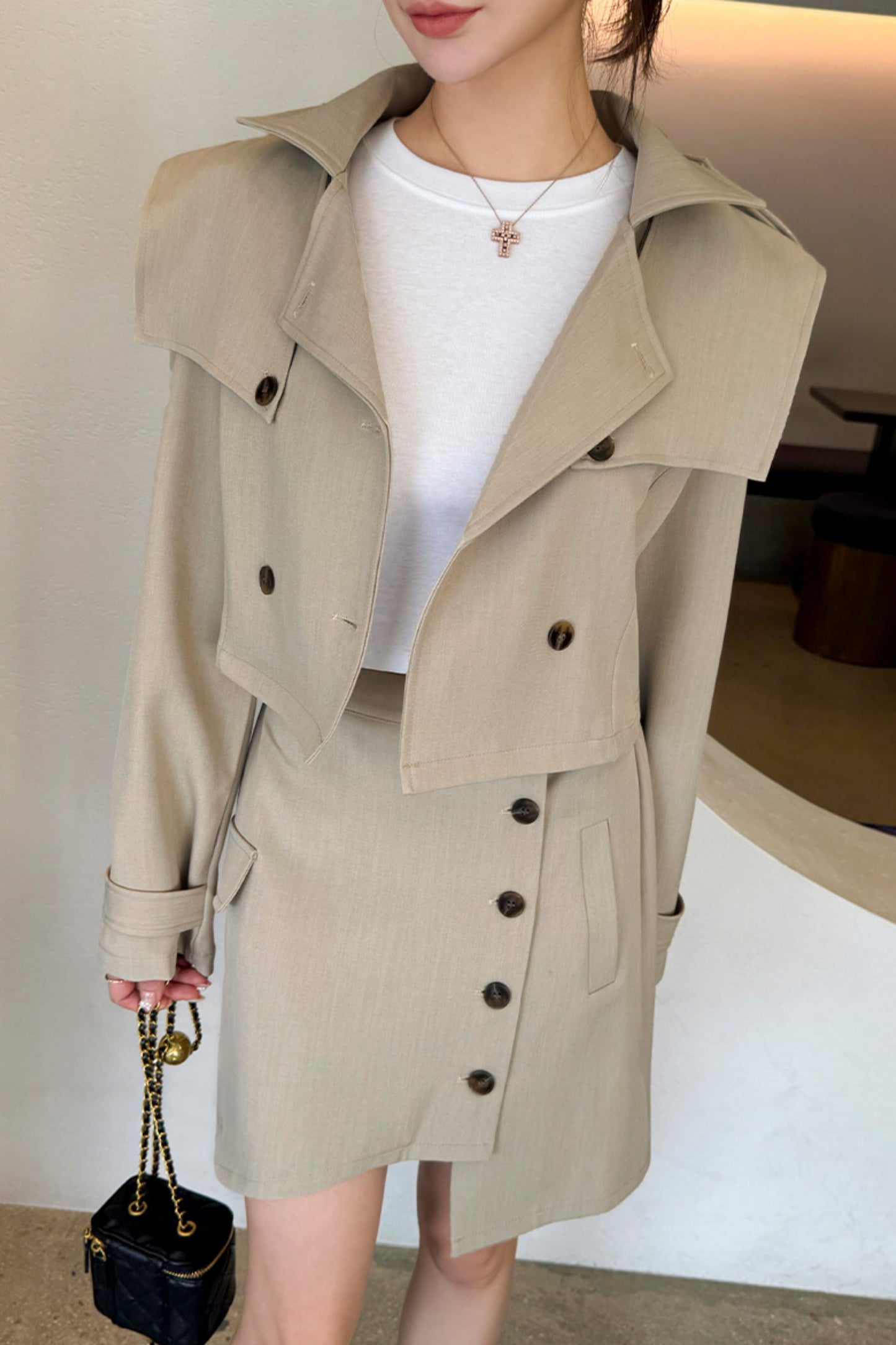 Castin Trench Skirt Set