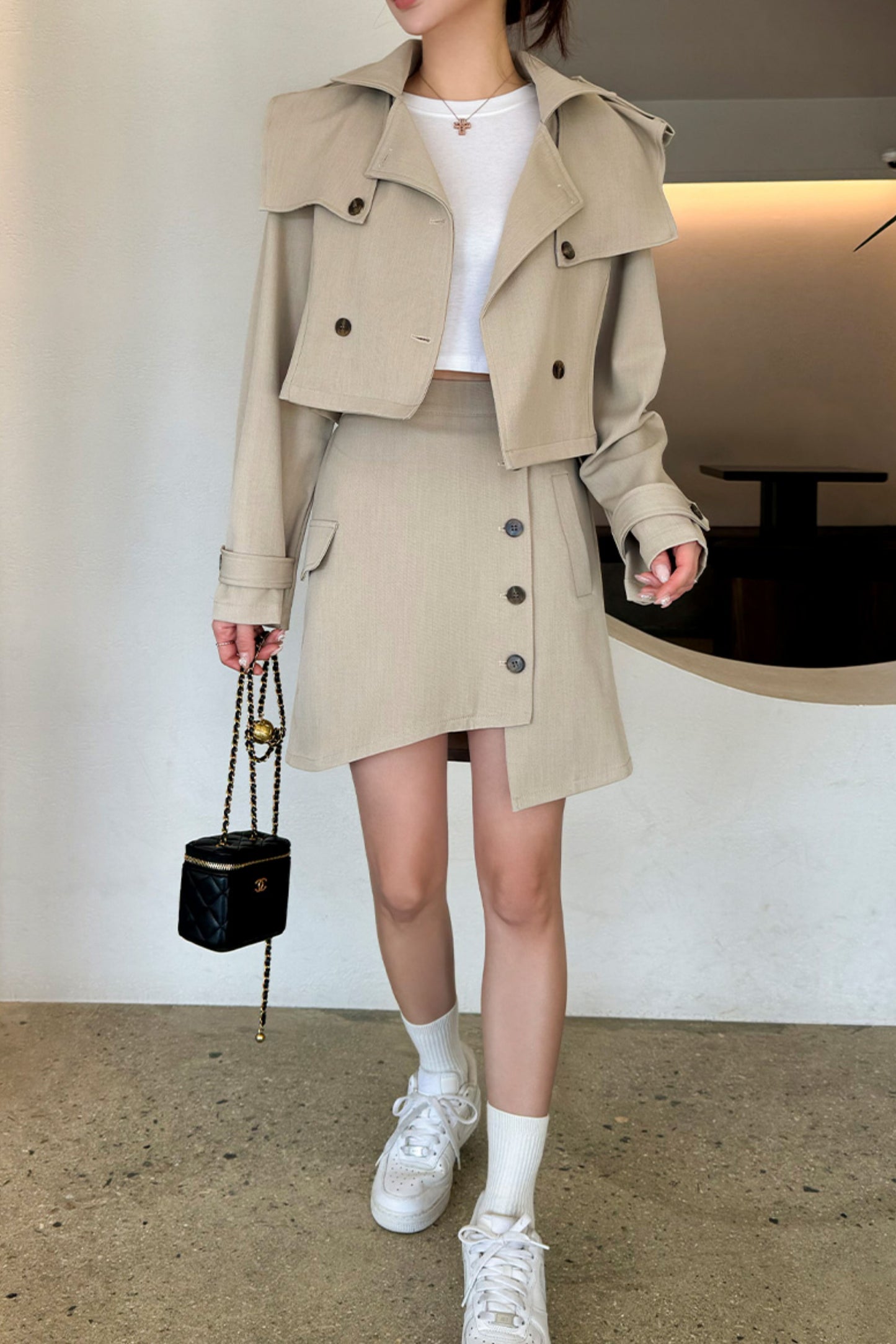 Castin Trench Skirt Set