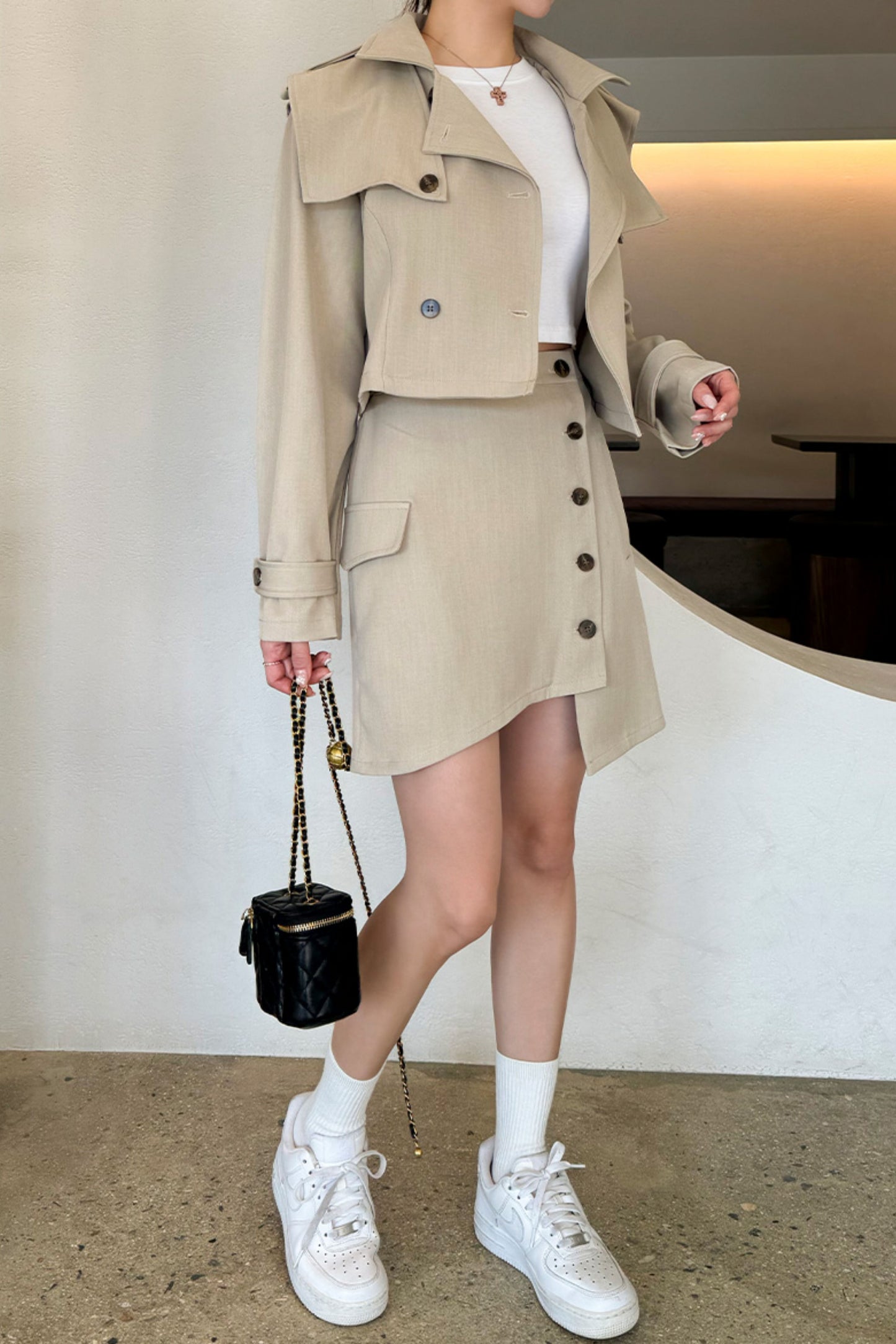 Castin Trench Skirt Set