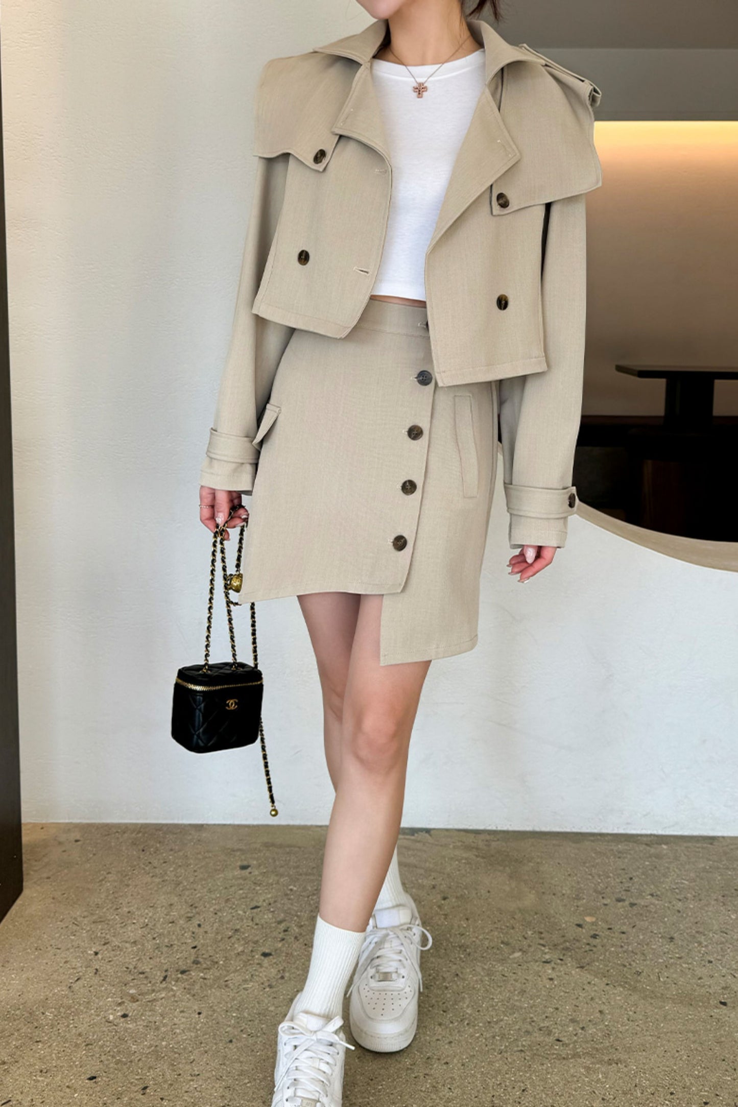 Castin Trench Skirt Set