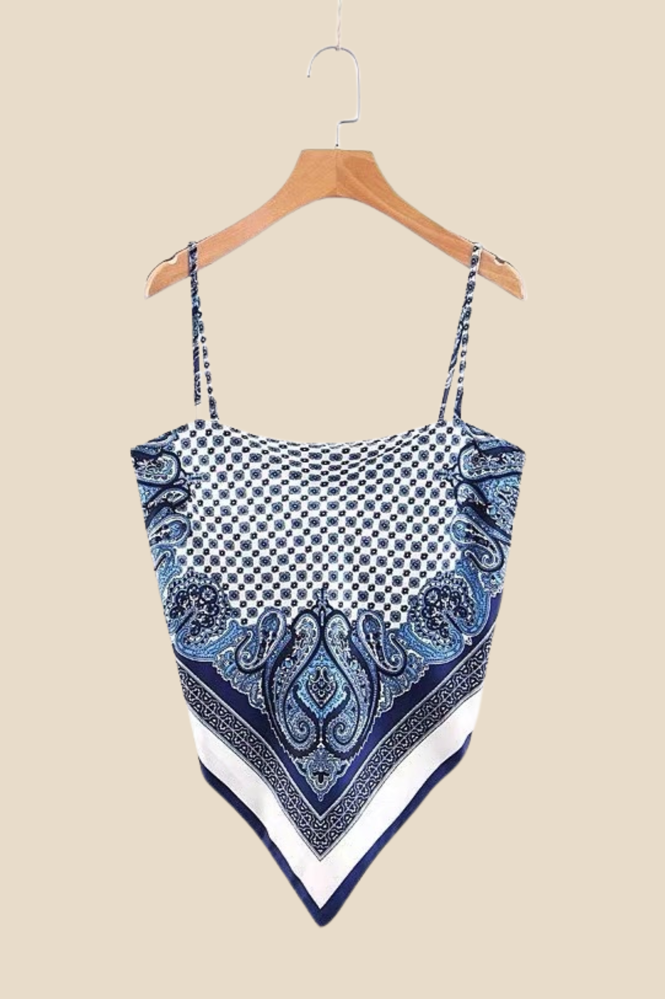 Paisley Silk Bandana Top
