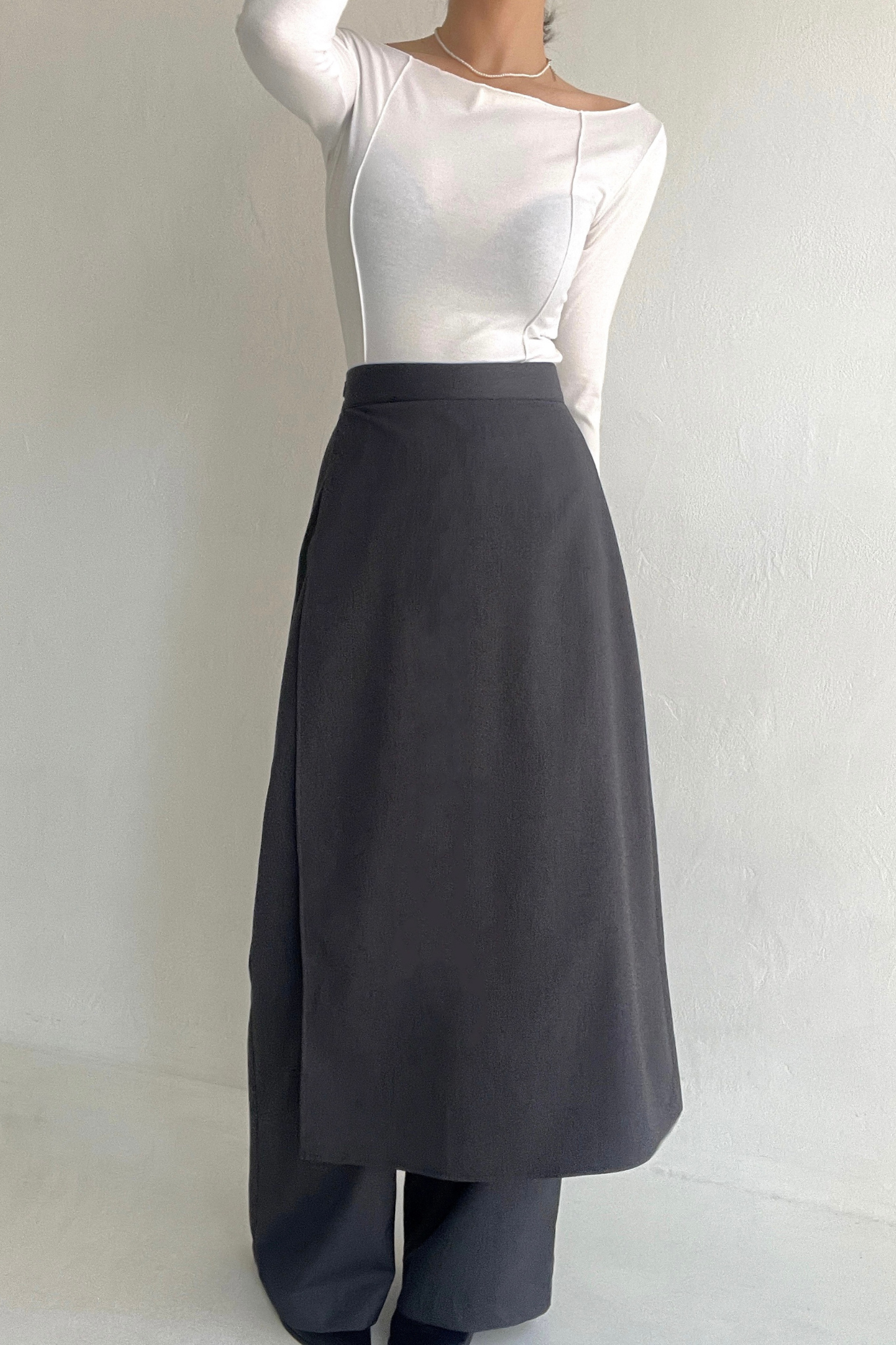 Long Skirt Wrap Pants