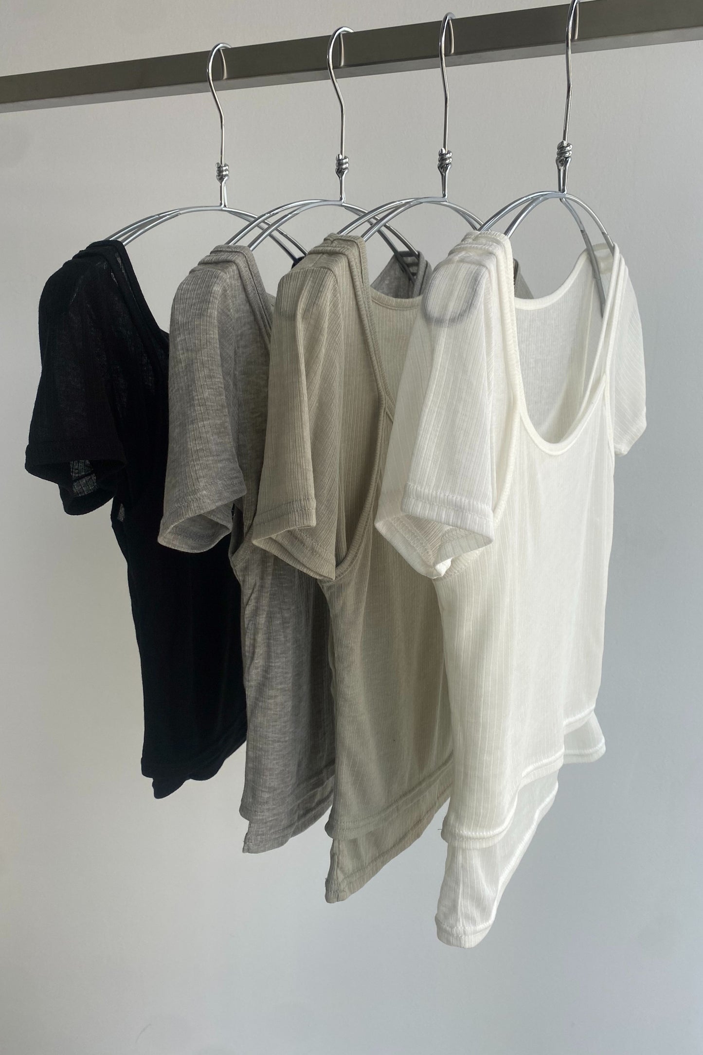Tencel Double Layered Tank Top Shirt Set