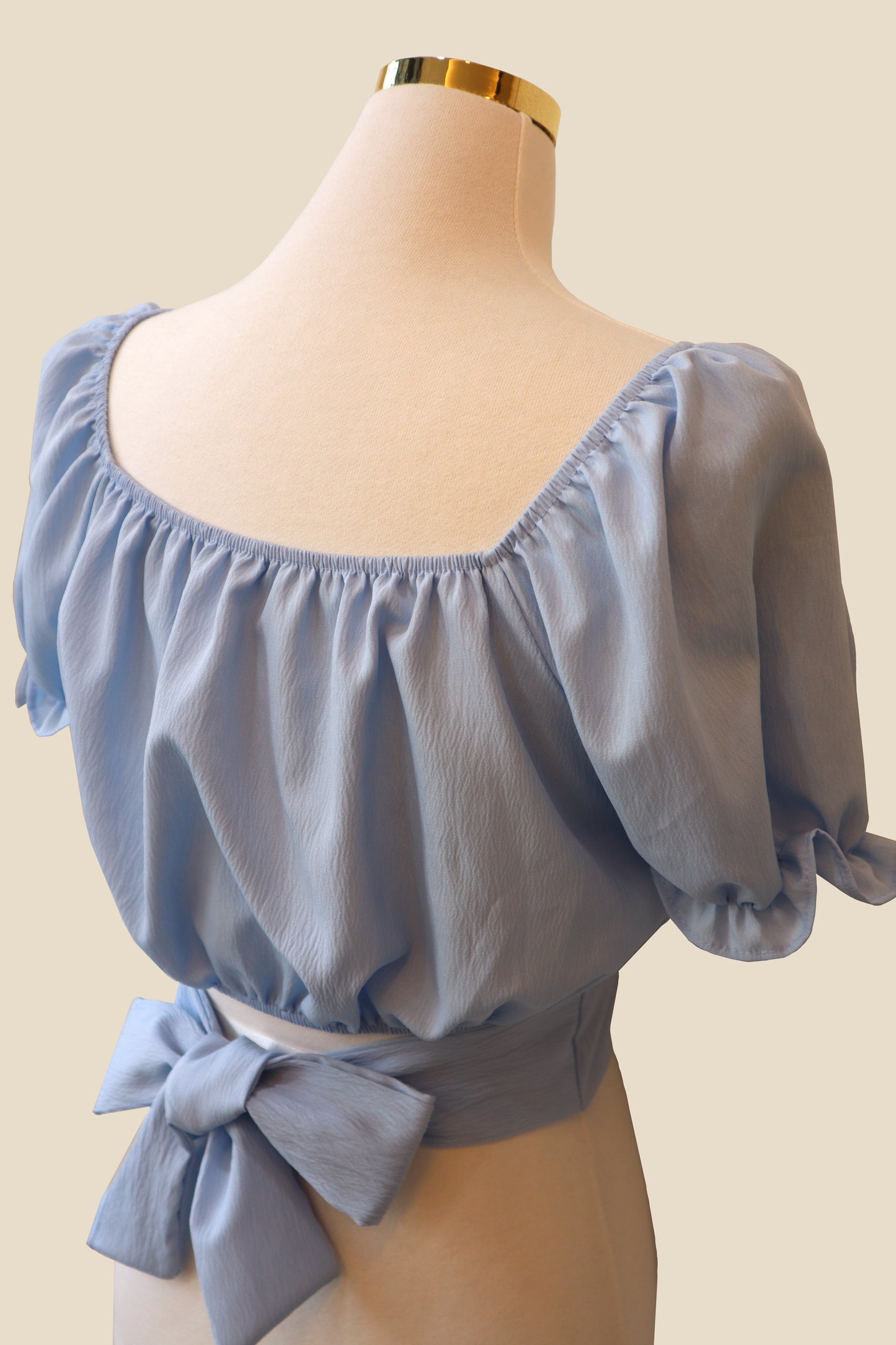 Puff Back Ribbon Blouse