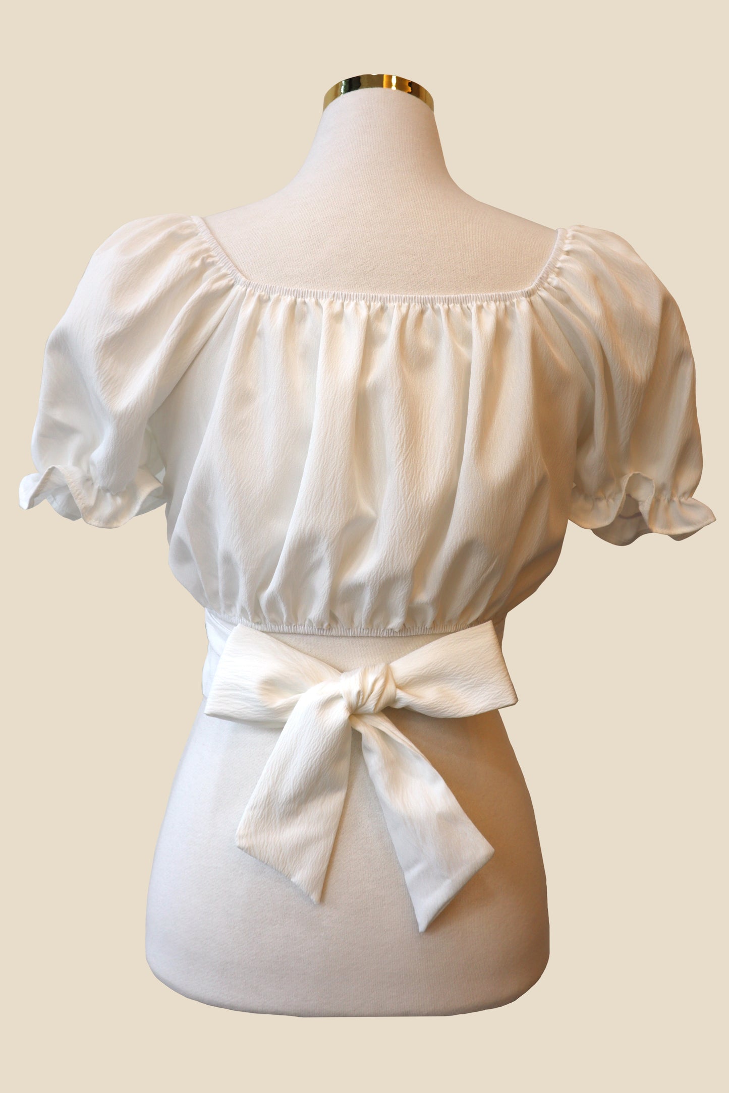 Puff Back Ribbon Blouse