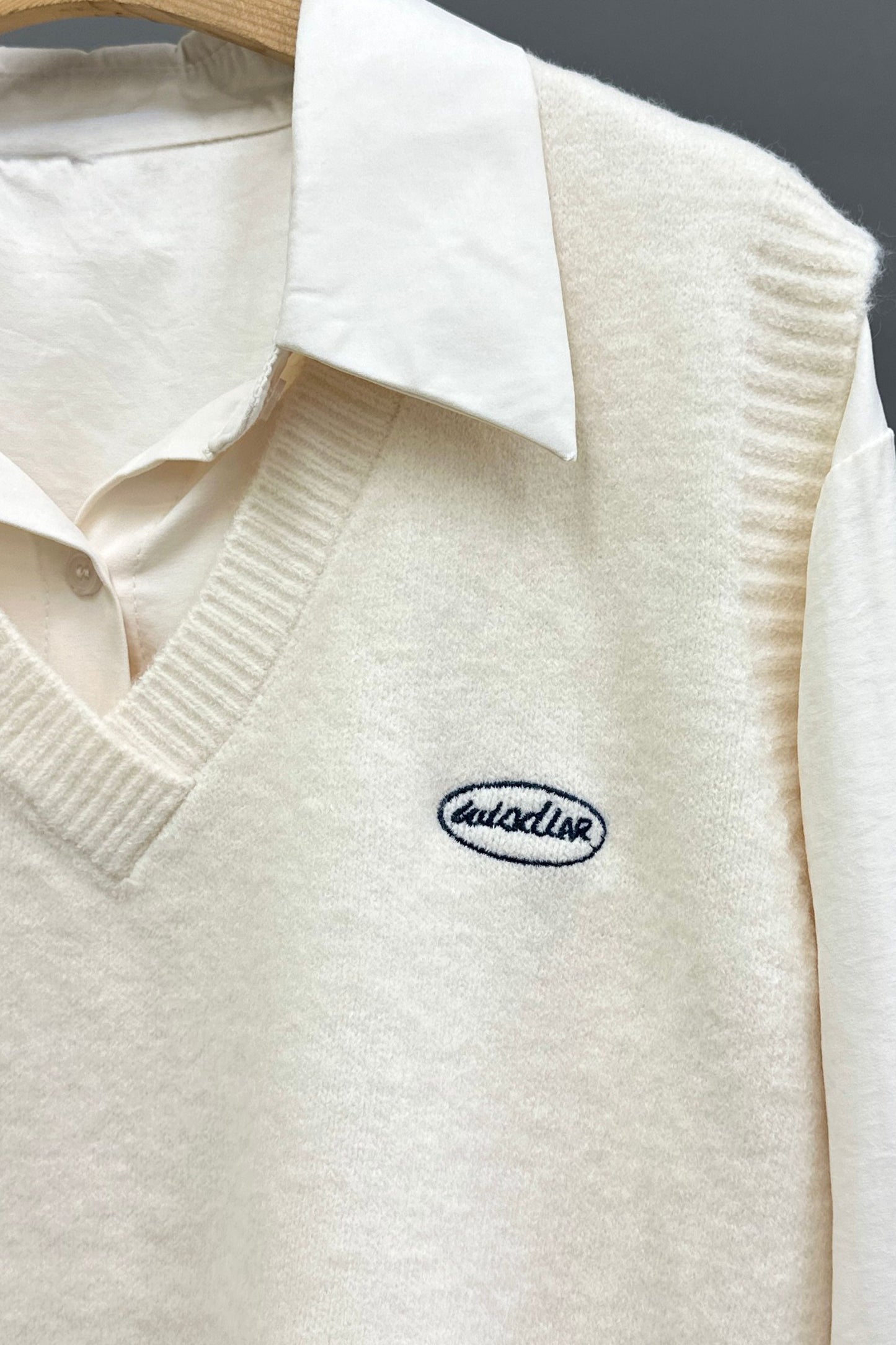 Soft Knitted Vest Shirt Set