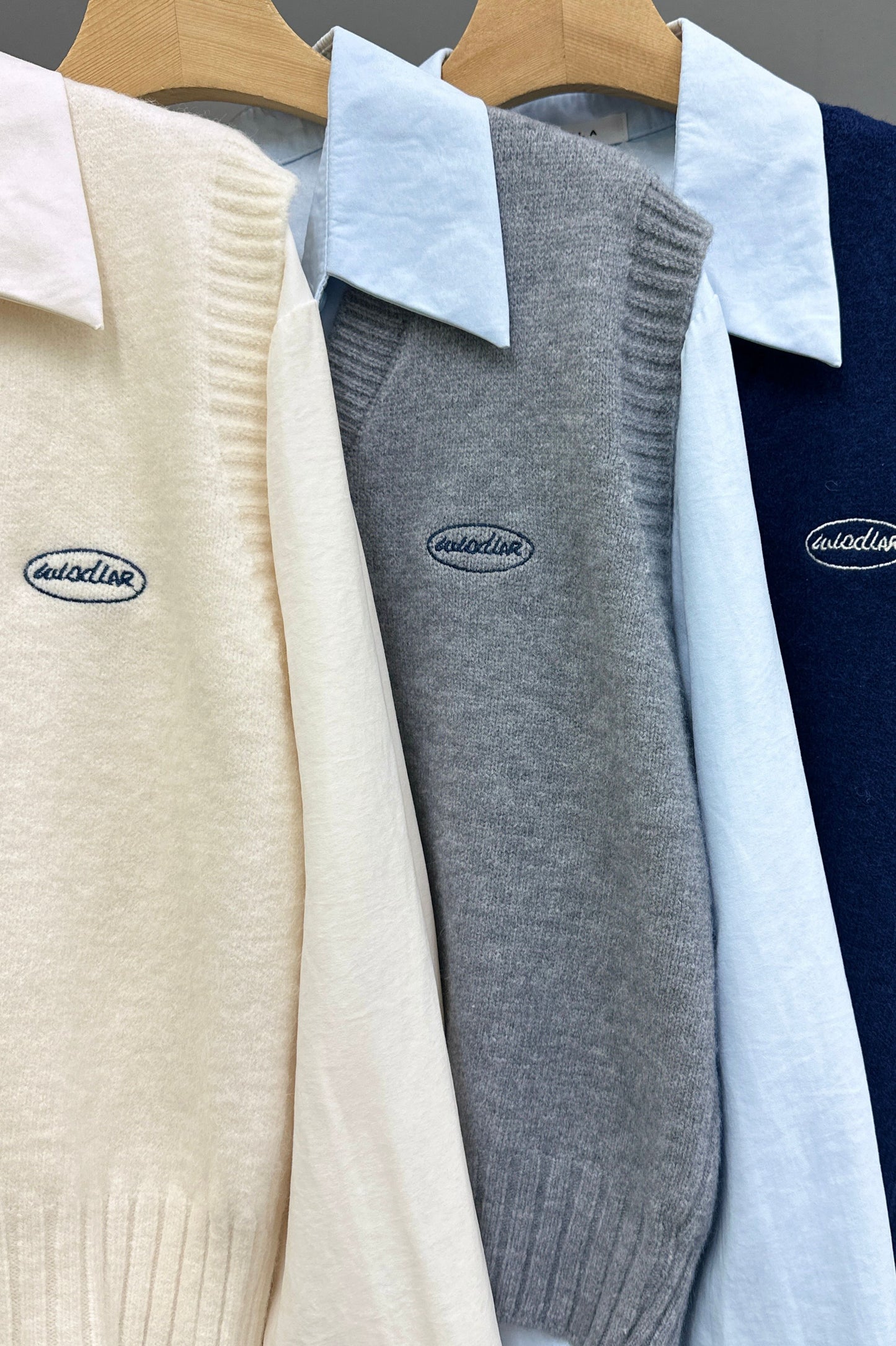 Soft Knitted Vest Shirt Set