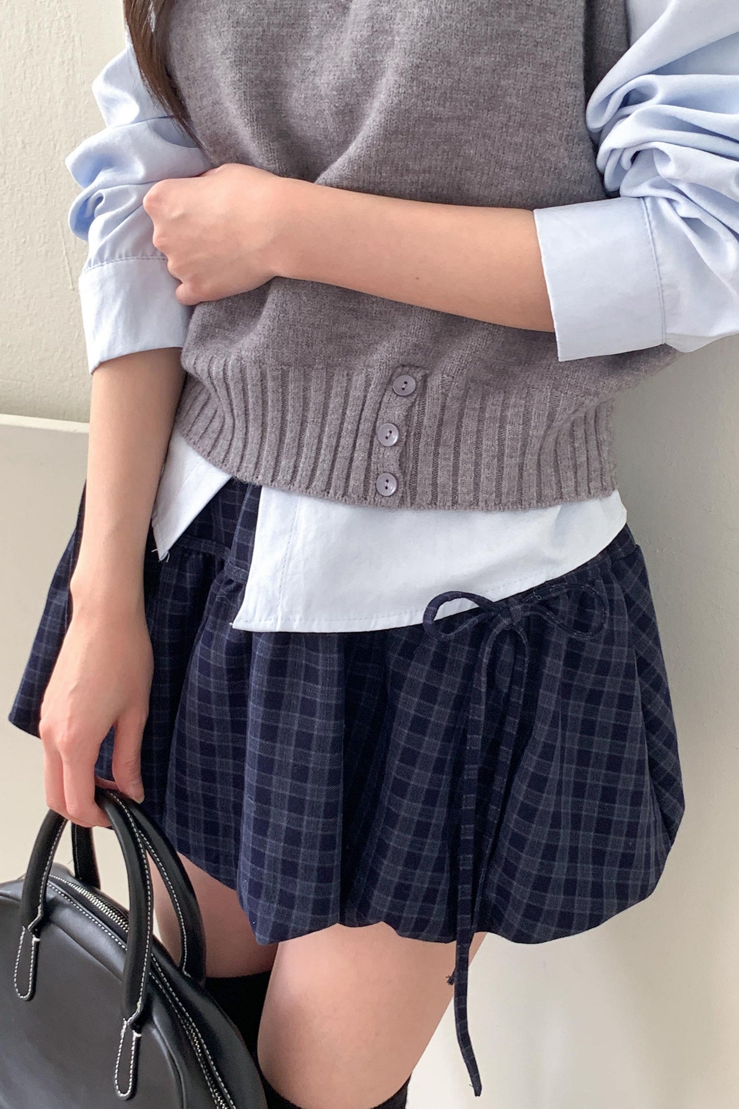 Soft Knitted Vest Shirt Set