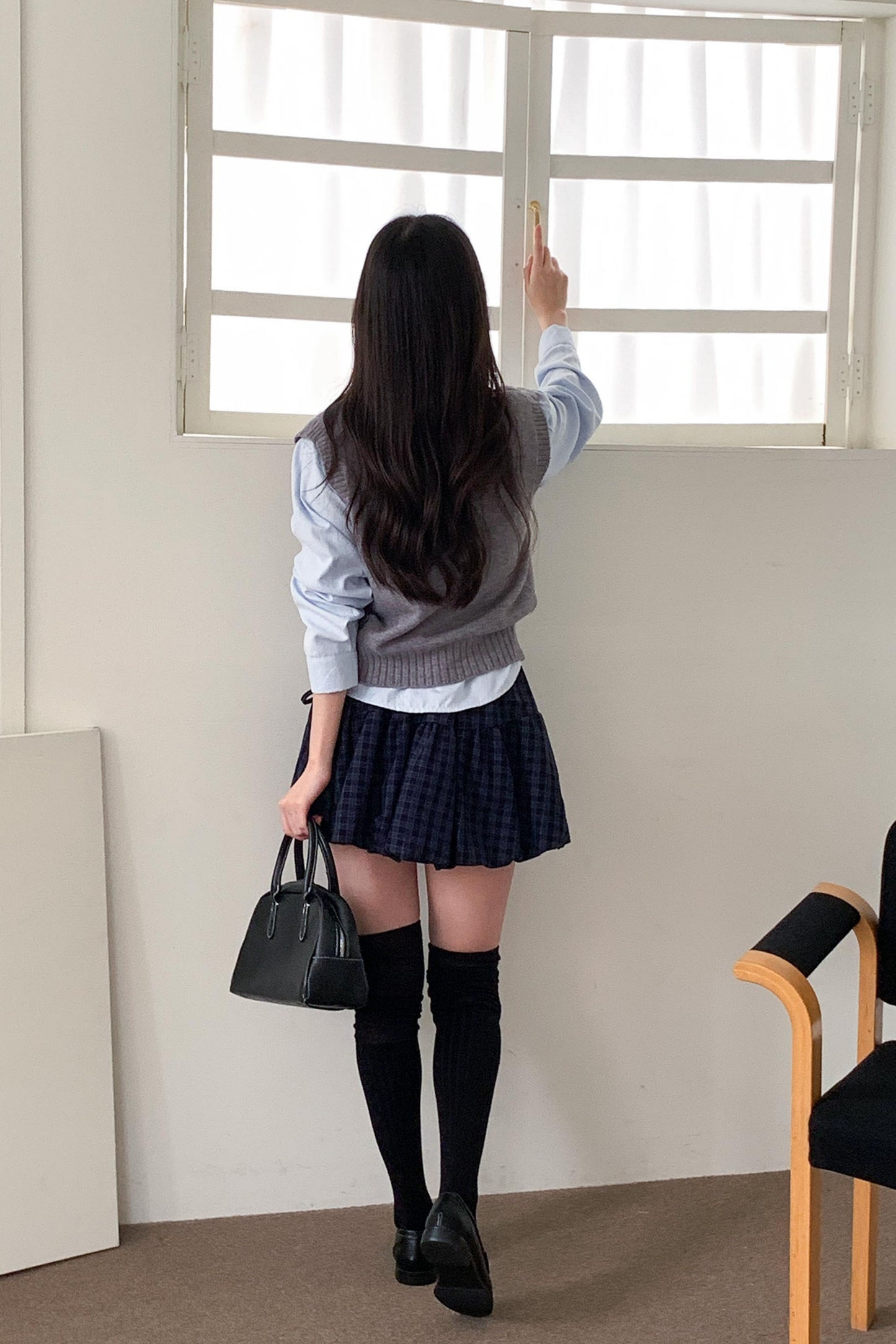 Soft Knitted Vest Shirt Set